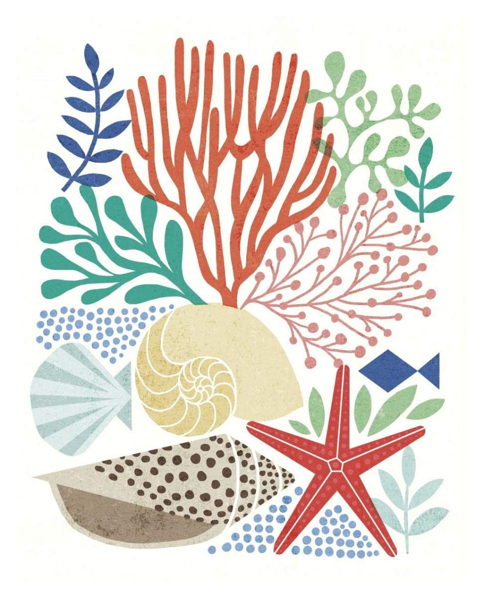 Under Sea Treasures VI -Paper Art-30x37”