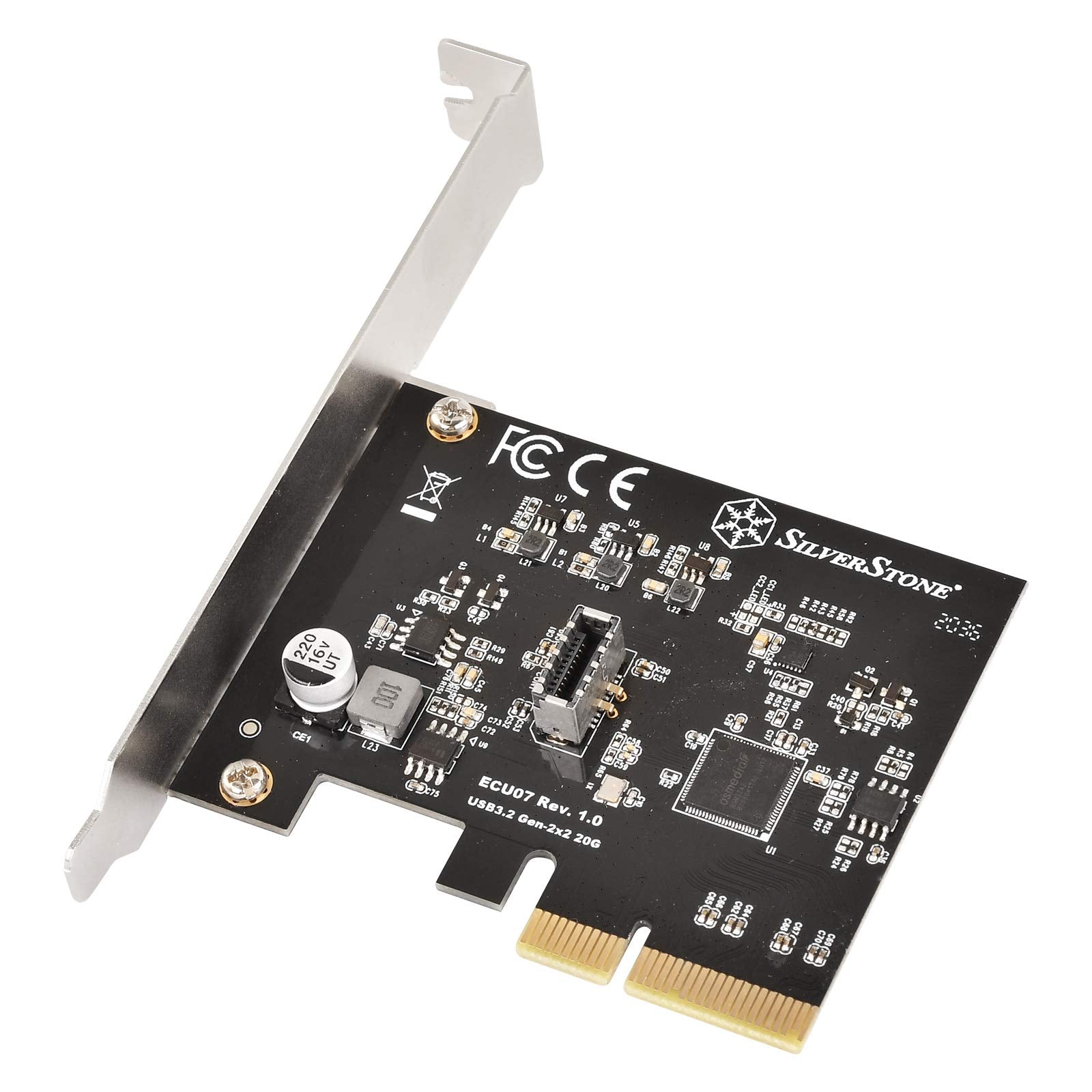 20Gbps SuperSpeed USB-C 3.2 Gen2x2 internal Key-A connector, PCI-E Gen3x4 card
