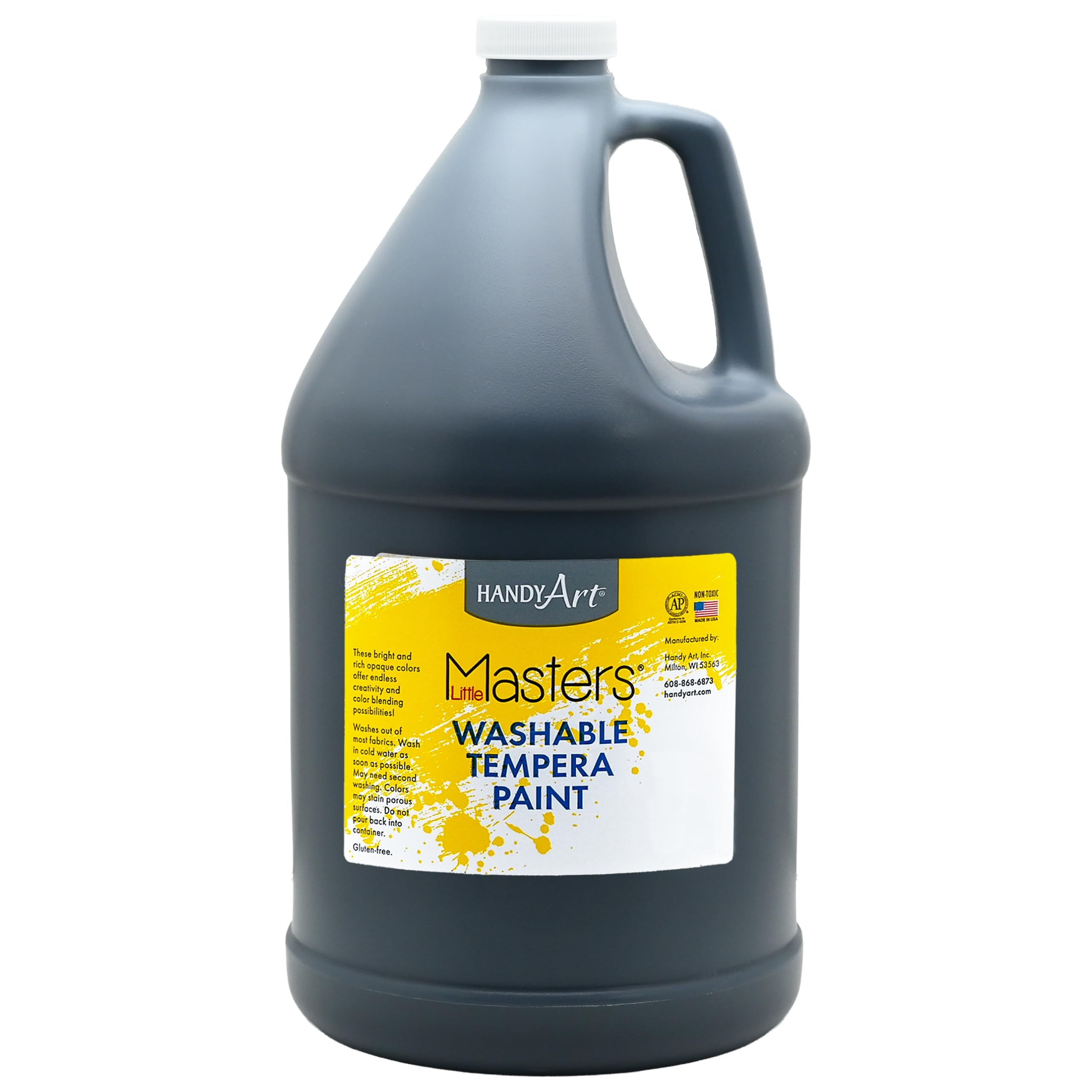 Little Masters Washable Tempera Paint, Black, Gallon