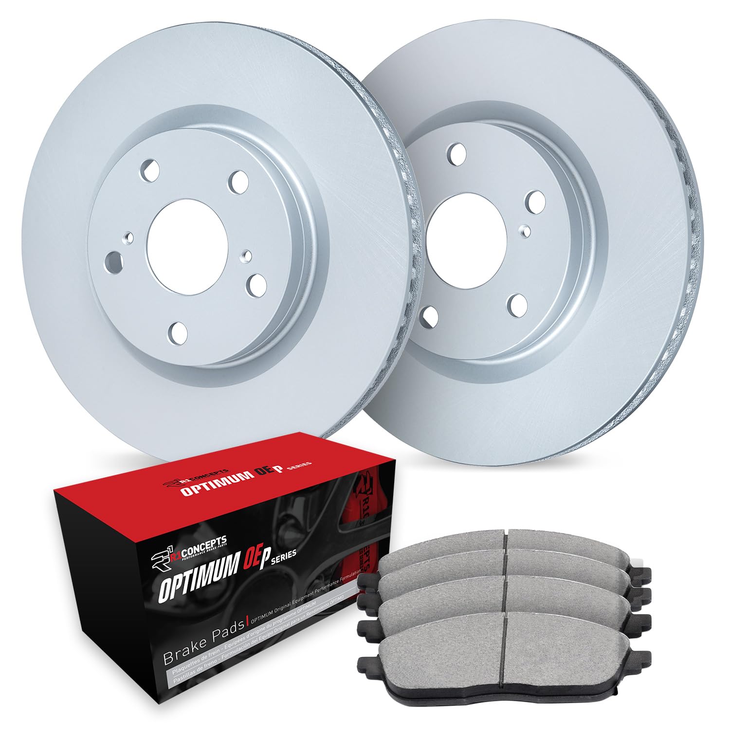 R1 Concepts Carbon Coated Disc Brake Rotor Set with Optimum Oe Pads WDUN1-20038