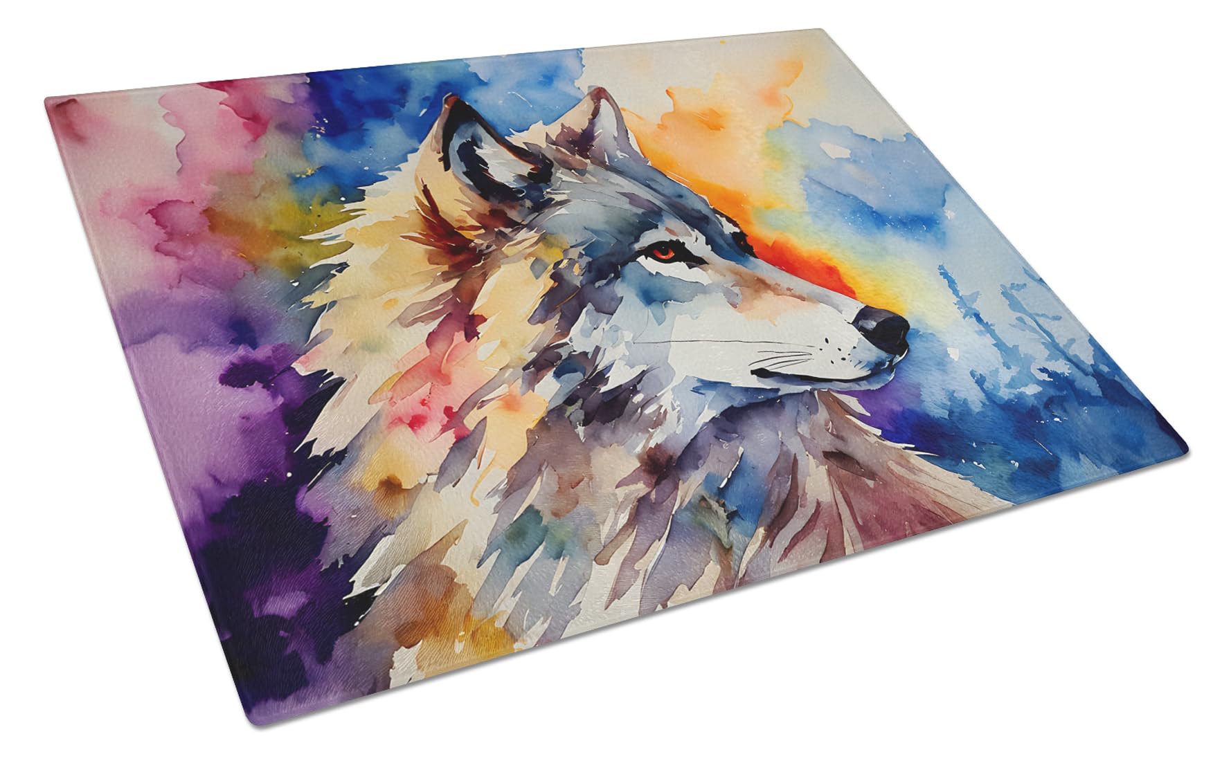 Carolines Treasures DAC3008LCB Wolves Wolf Glass Cutting Board Large Decorative Tempered Glass Kitchen Cutting and Serving Board Large Size Chopping Board