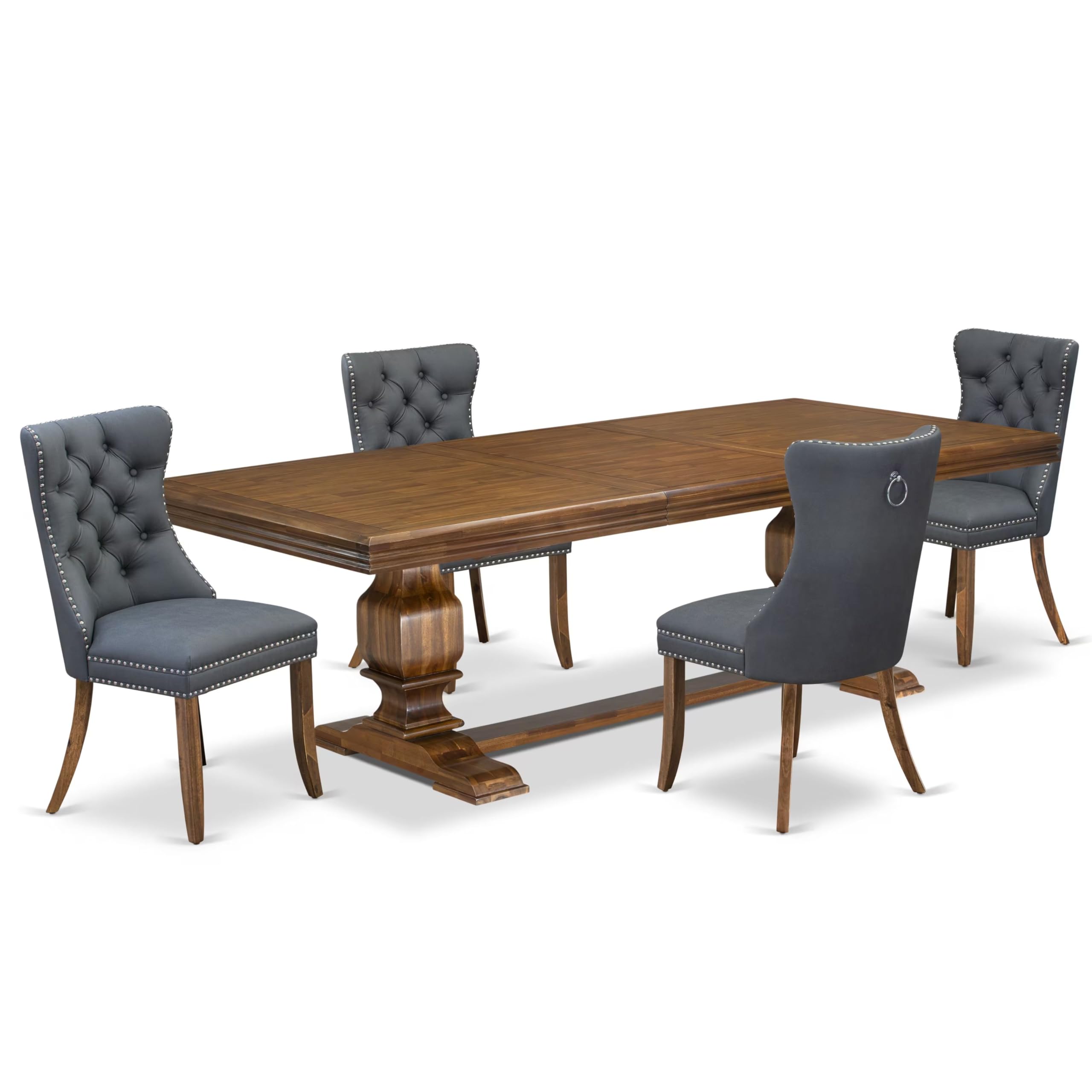 5 piece Modern Dining Table Set of a Kitchen Table and 4 Dining room Chairs