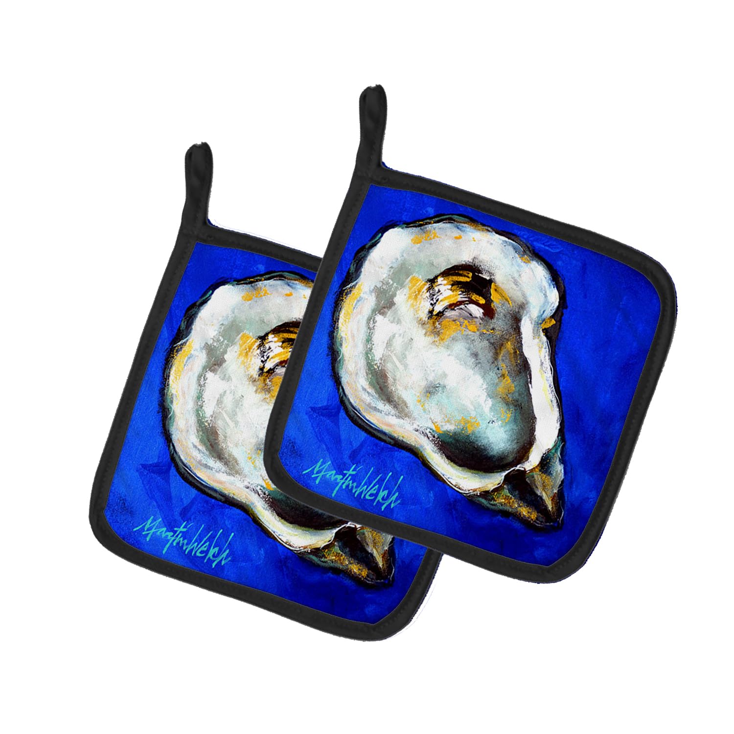 Oyster Gray Shell Pair of Pot Holders