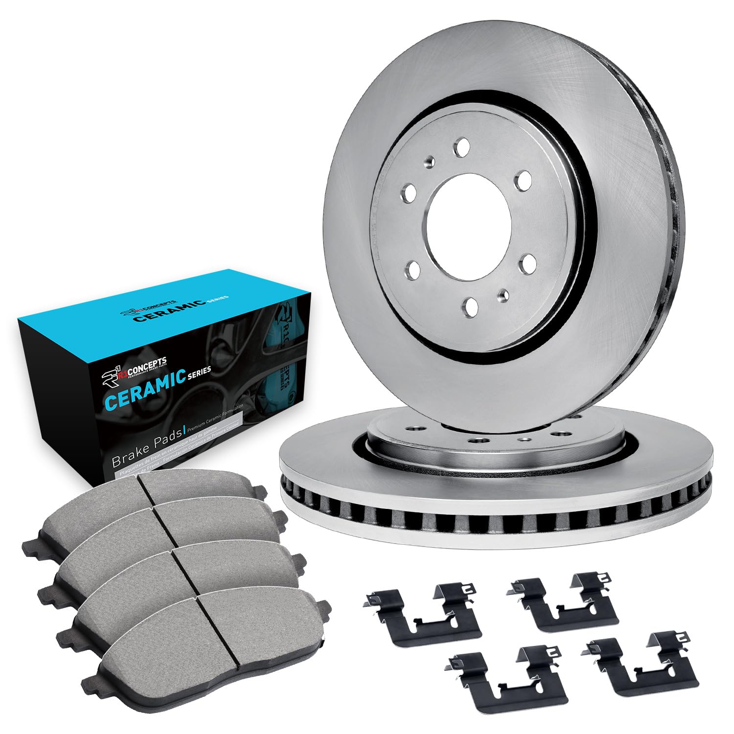 R1 Concepts Disc Brake Rotor Set with Ceramic Pads and Hardware WFWH1-93001