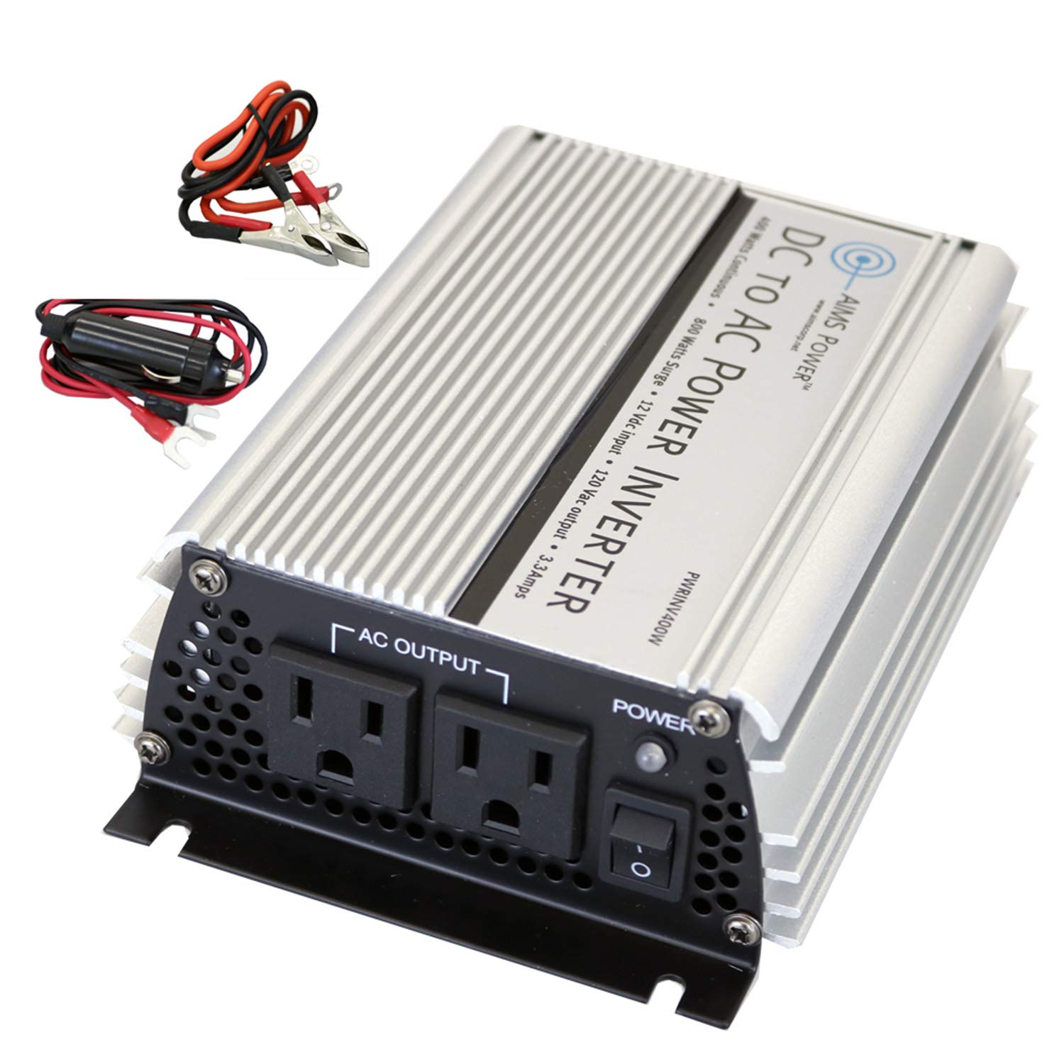 AIMS 400 watt Power Inverter with Cable 12 volt