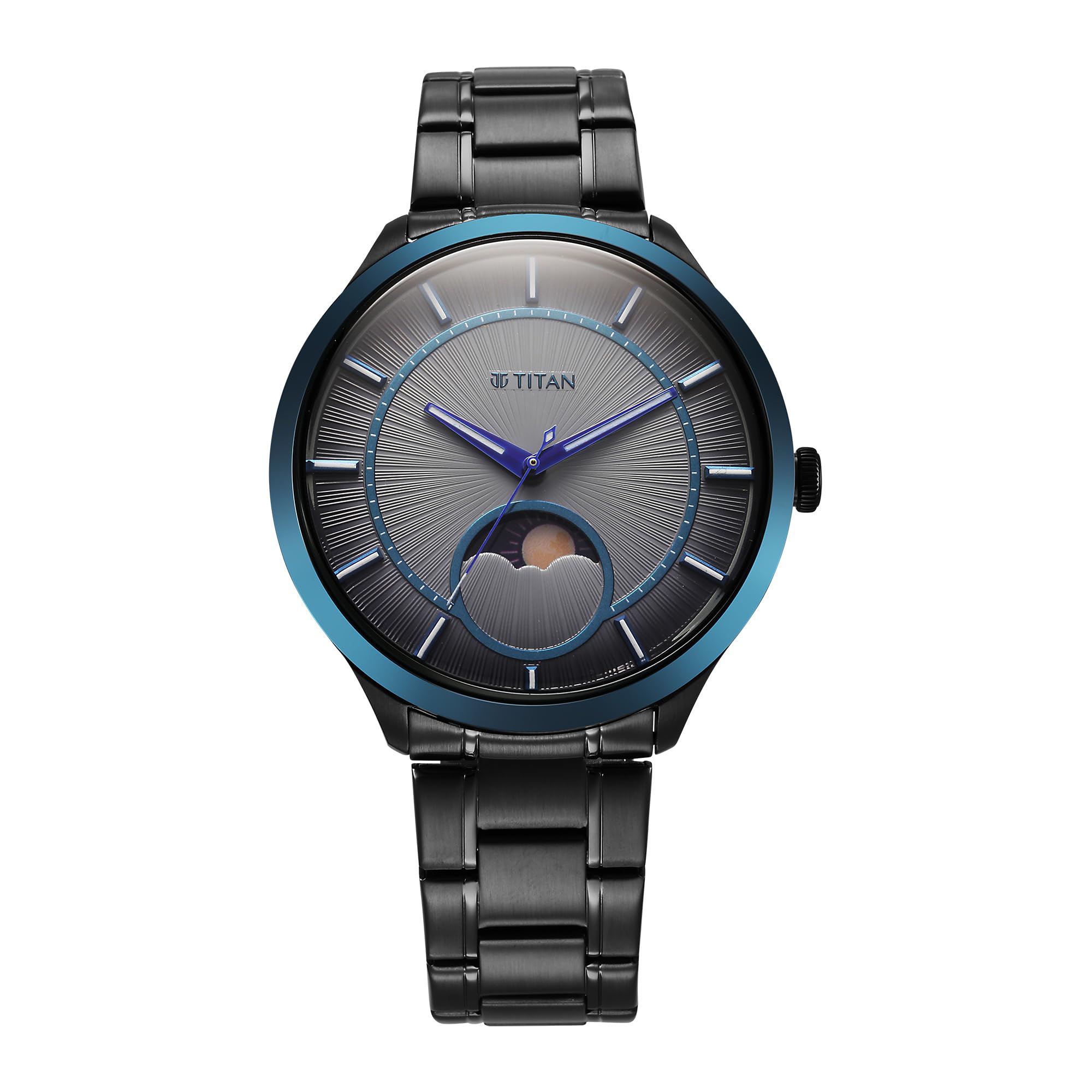 Titan Analog Women Caleum Sun Moon Phase in Frost Grey - Stellar Edition