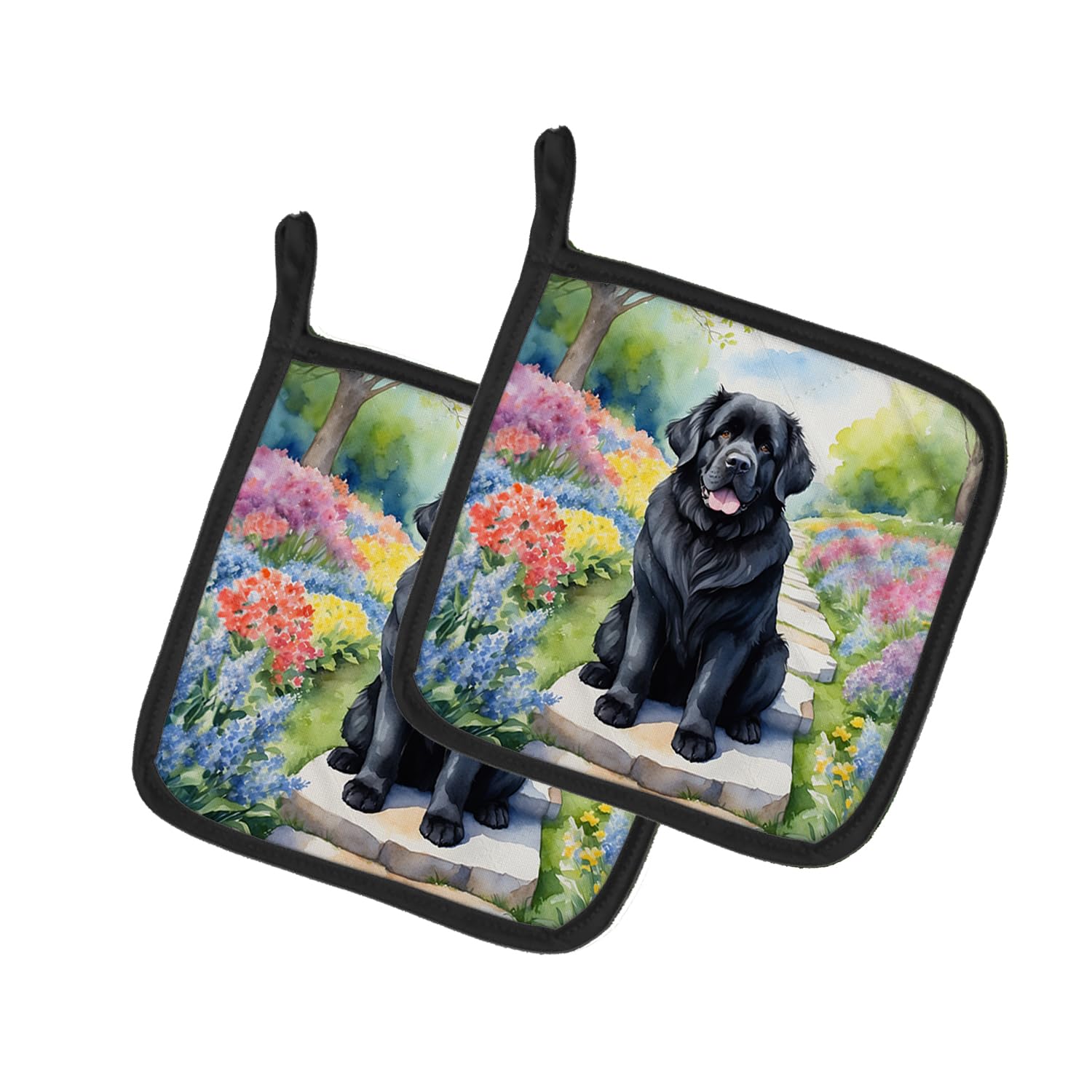 Newfoundland Spring Path Pair of Pot Holders