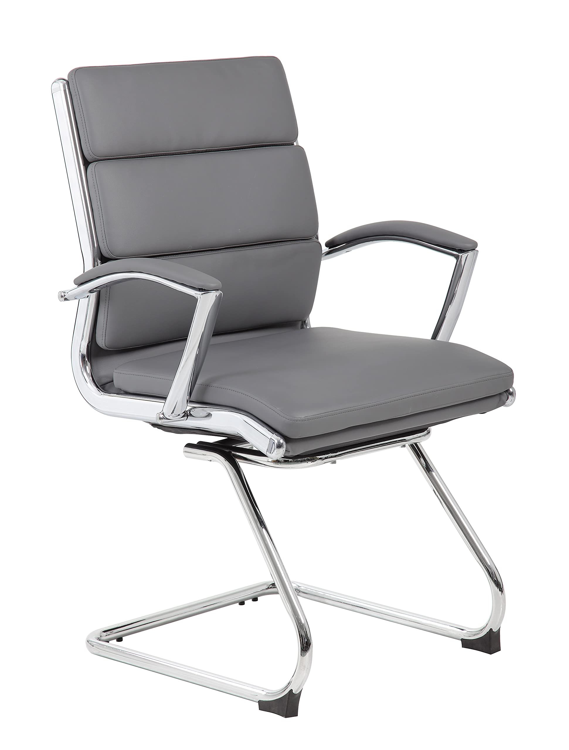 Boss Executive CaressoftPlus Chair with Metal Chrome Finish - Guest Chair