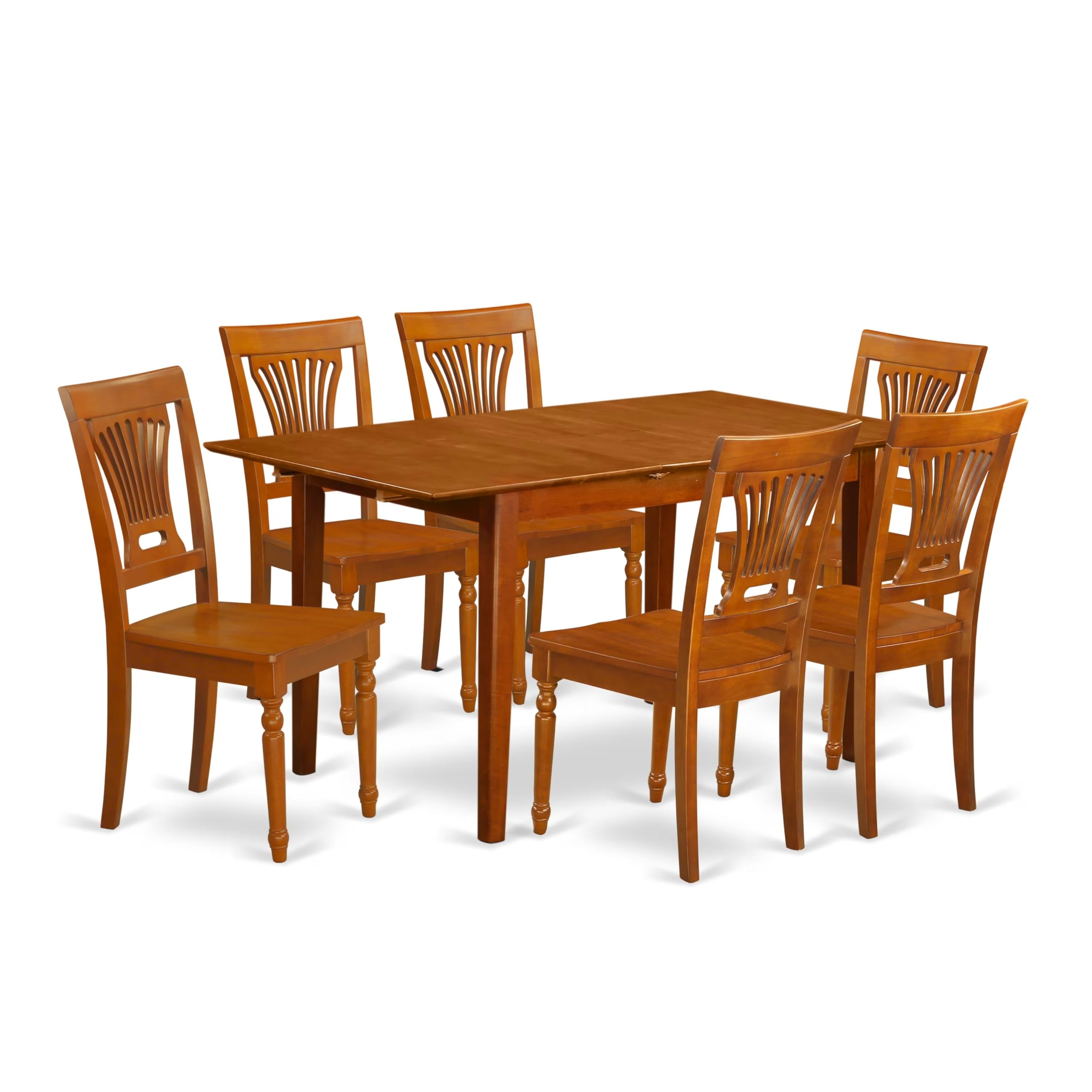 7  PC  Kitchen  Table  and  chair  set  -  Table  with  Leaf  and  6  Dining  Chairs