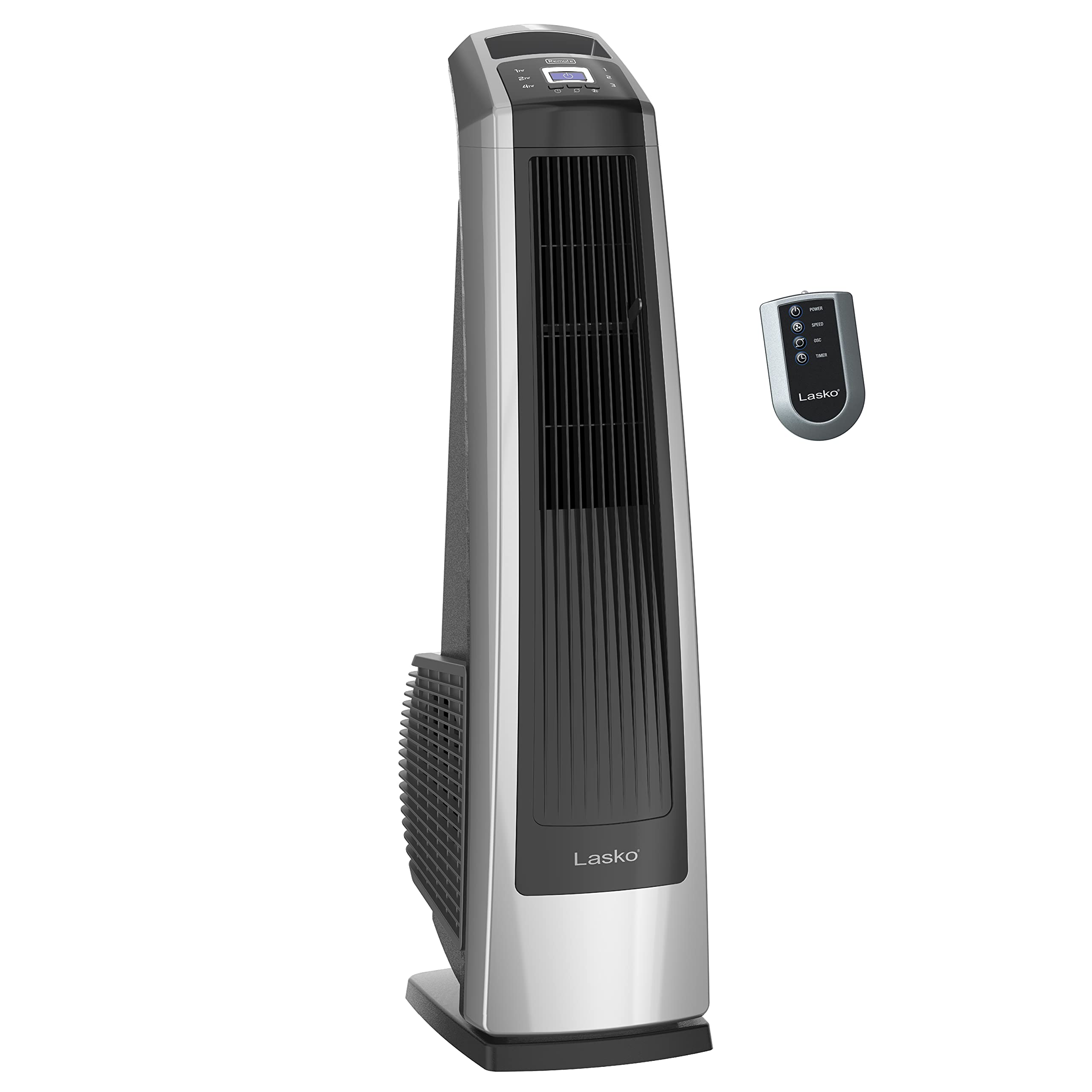 Lasko U35115 Electric Oscillating High Velocity Stand-Up Tower Fan With Timer And Remote Control For Indoor Bedroom And Home Off