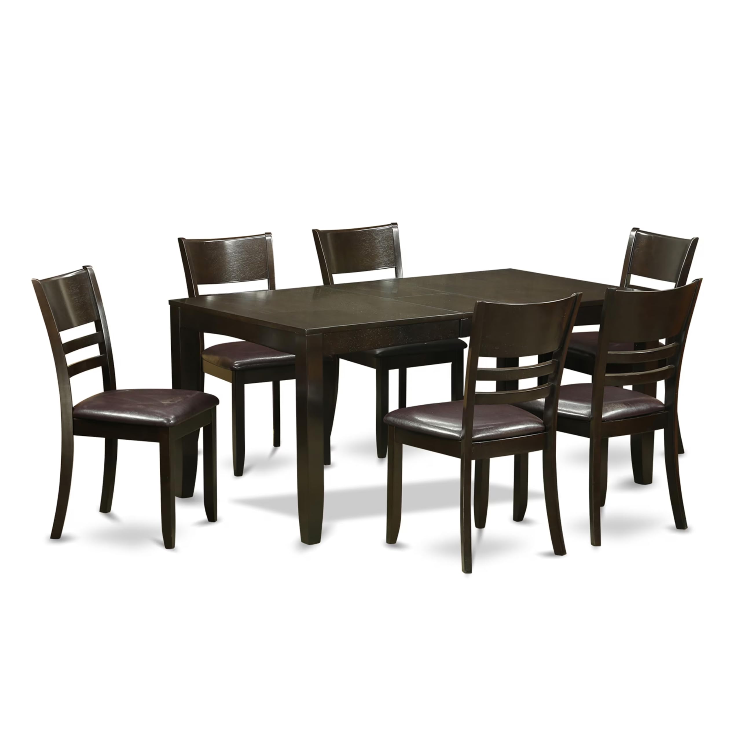 7  PC  Dining  room  set-Dining  Table  with  Leaf  and  6  Dining  Chairs