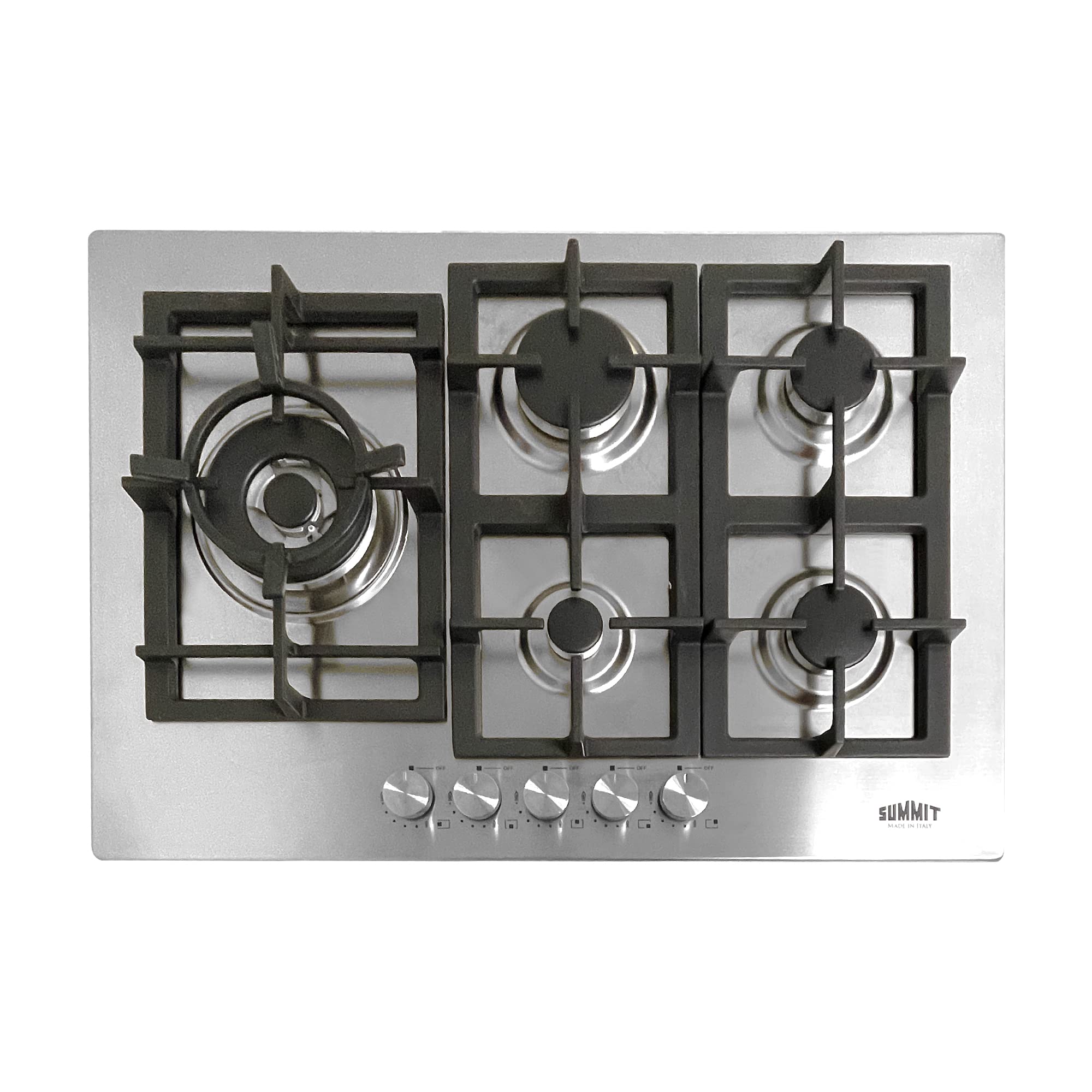 30 Wide 5-Burner Propane Gas Cooktop In Stainless Steel