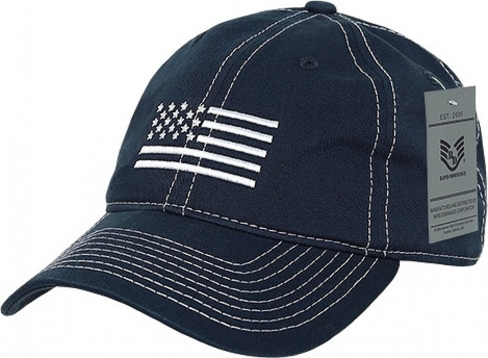 Relaxed Graphic Cap,White US Flag,Navy
