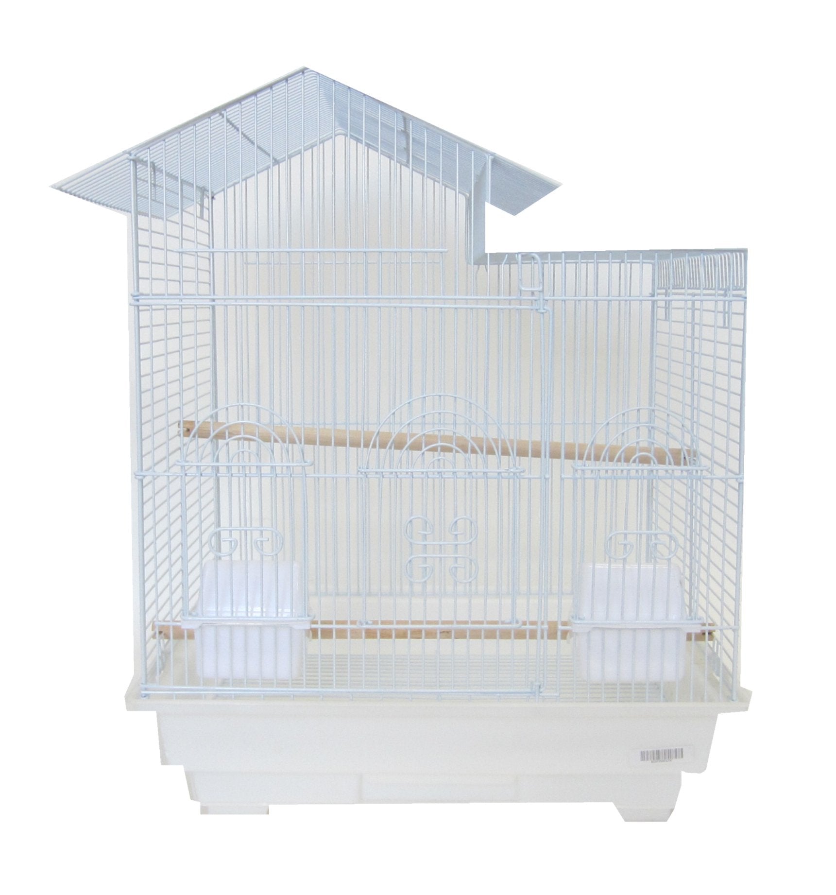 5894 3/8 Bar Spacing VillaTop Small Bird Cage - 18″x14″ In White