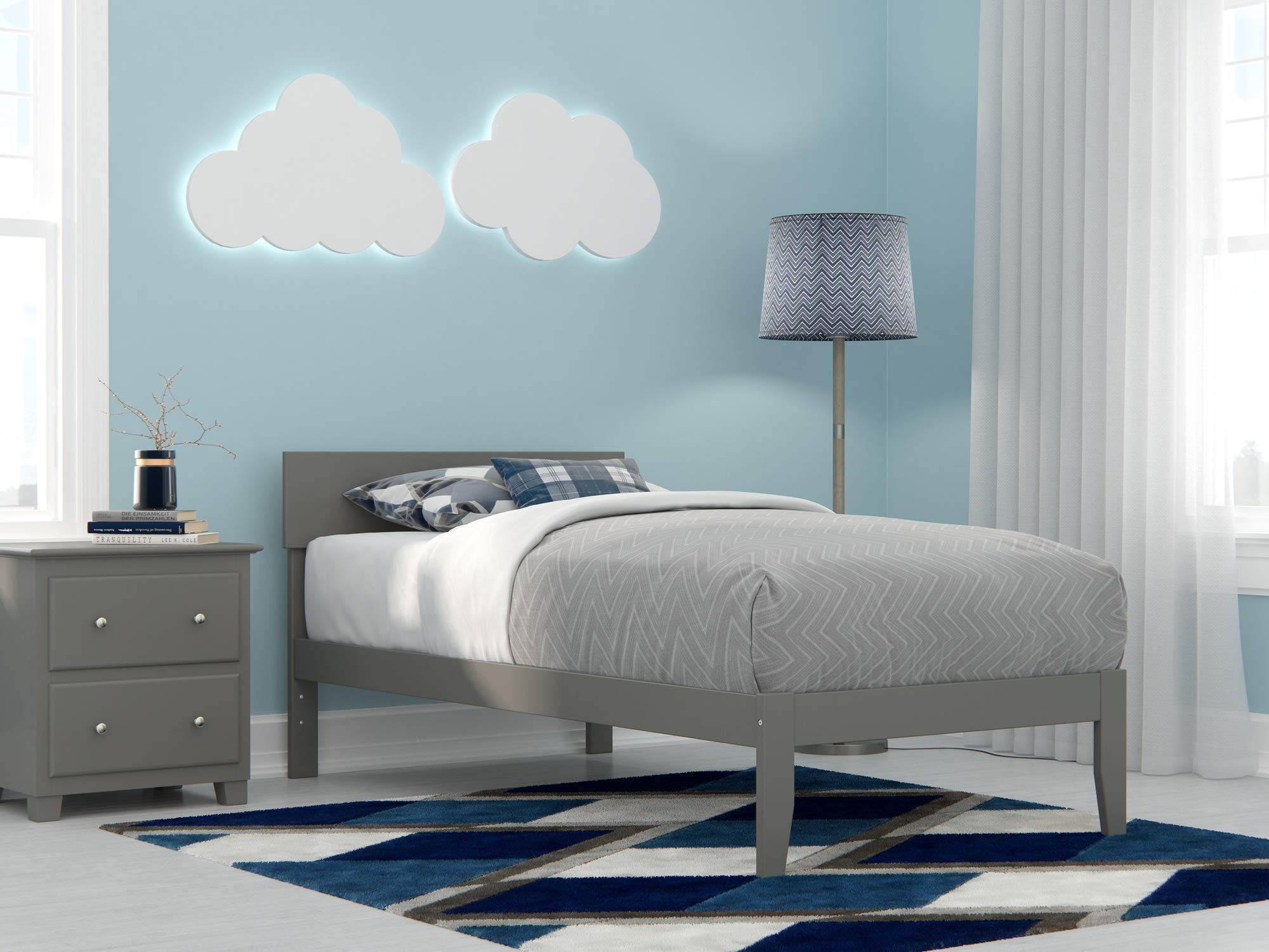 Boston Twin Bed in Grey
