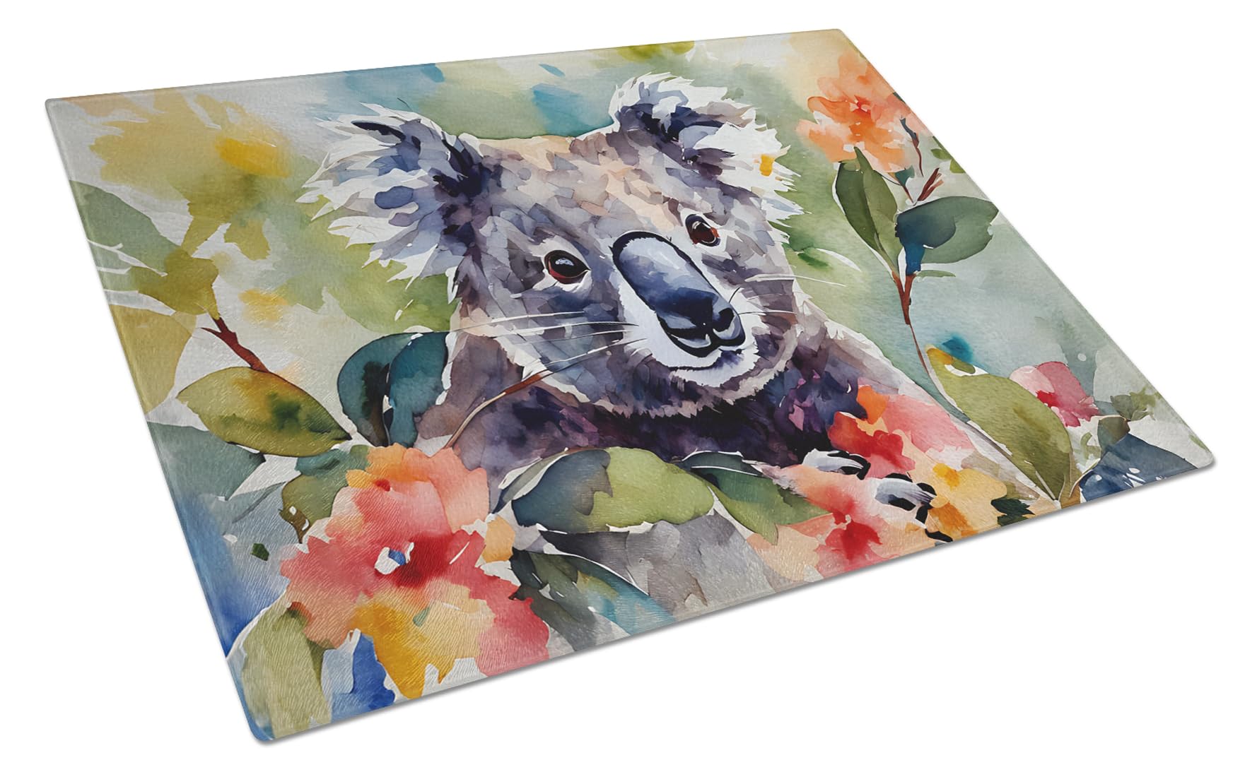 Carolines Treasures DAC2935LCB Koala Glass Cutting Board Large Decorative Tempered Glass Kitchen Cutting and Serving Board Large Size Chopping Board