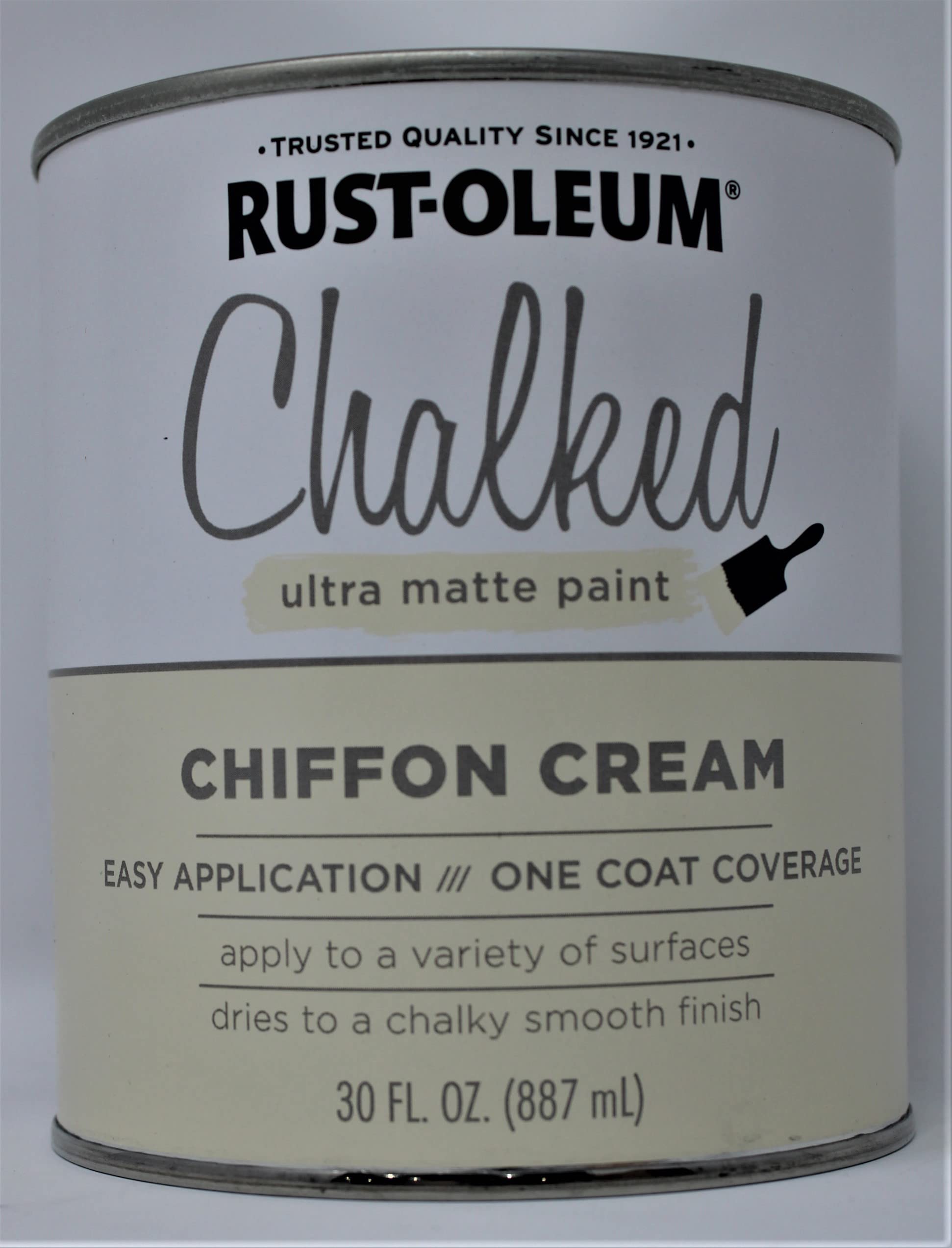 Rust-Oleum Chalked Ultra Matte Chiffon Cream Water-Based Chalk Paint 30 Oz.