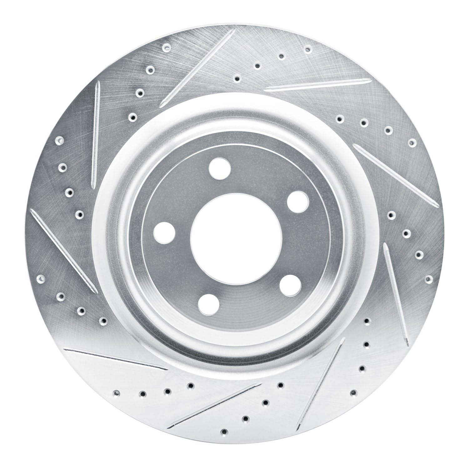 R1 Concepts Brake Rotor Drilled and Slotted Silver EDZ-54278L