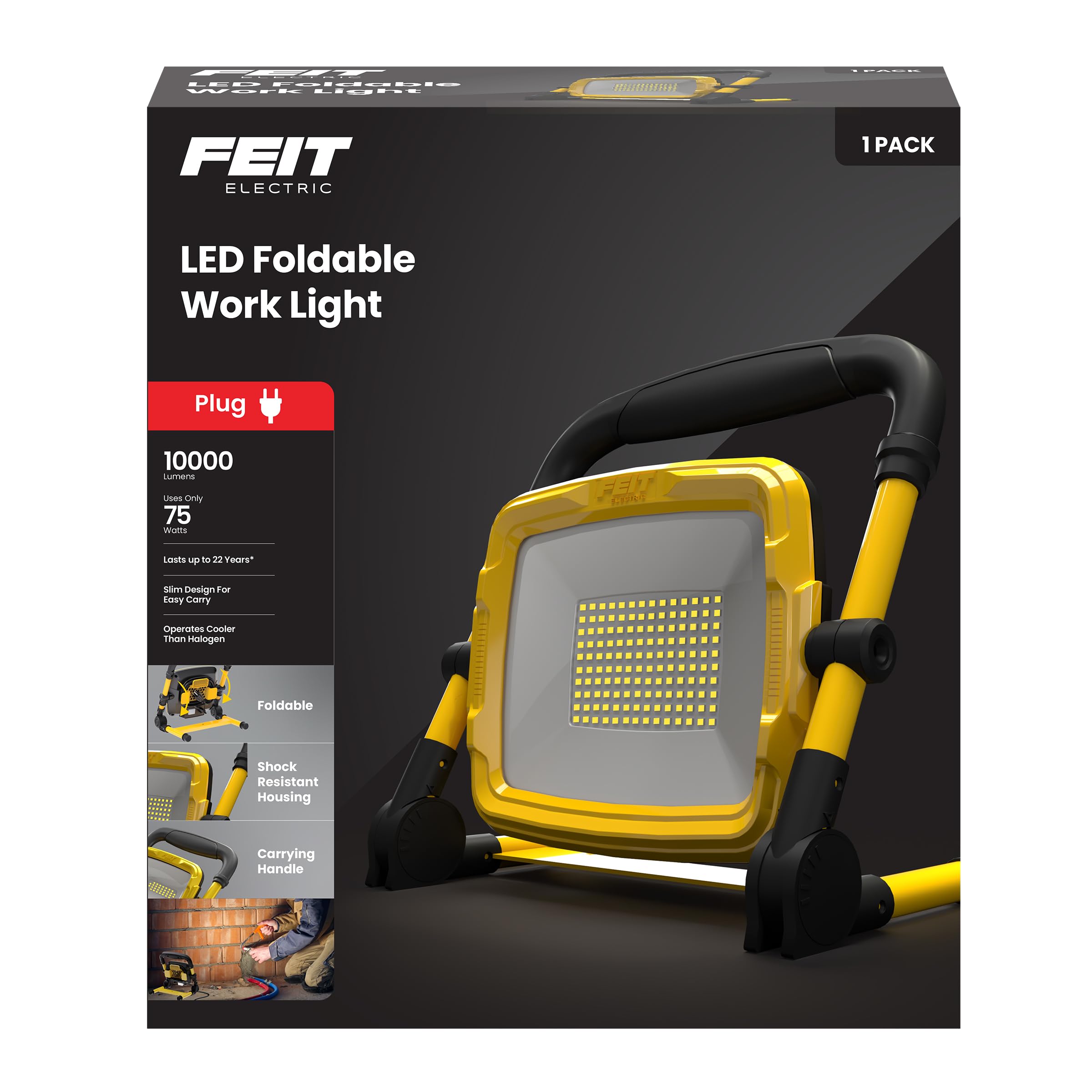 LED WRK LGT 25W 10000LM(Pack of 1)