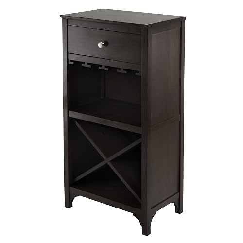 Yardlio Ancona Wine Cabinet: Elegant, Practical, Espresso Finish