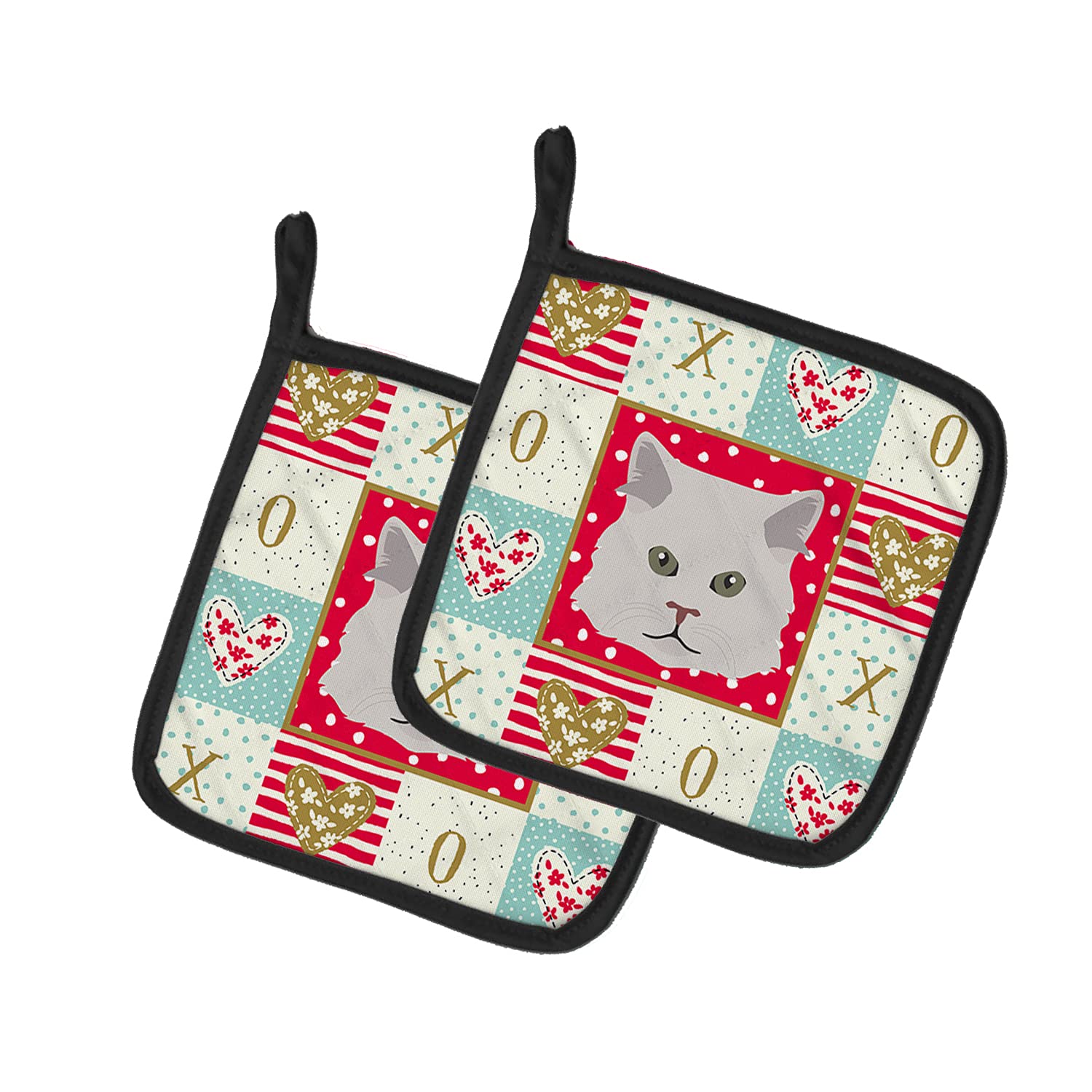 Persian Traditional Cat Love Pair of Pot Holders