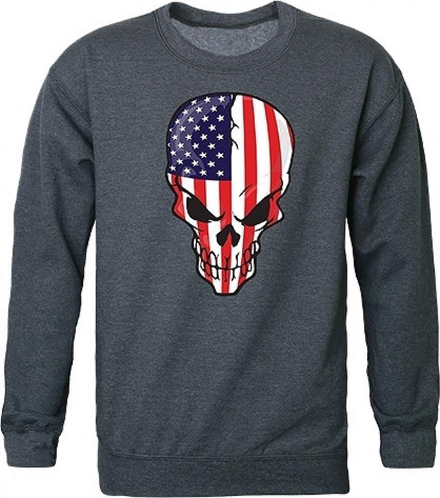 Graphic Crewneck, Skull Flag, H.Char, M