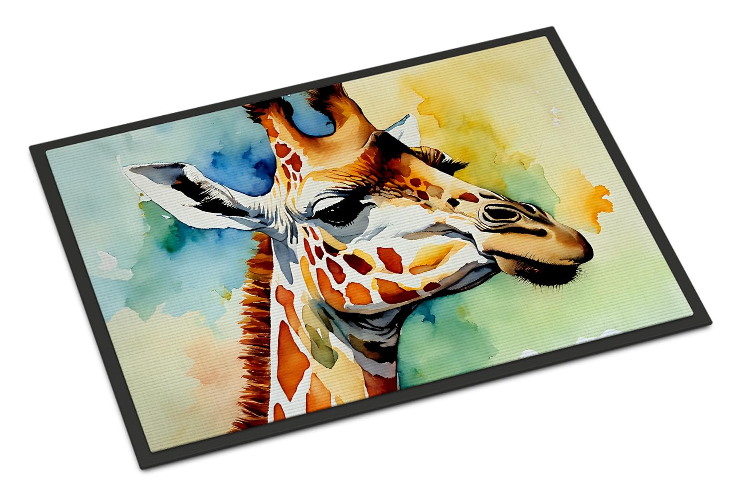 Carolines Treasures DAC2915JMAT Giraffe Doormat Front Door Mat Indoor Outdoor Rugs for Entryway, Non Slip Washable Low Pile, 24H X 36W
