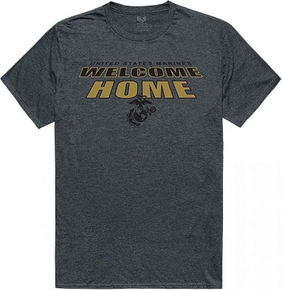 Welcome Home Tee,Marines,H. Charcoal, S