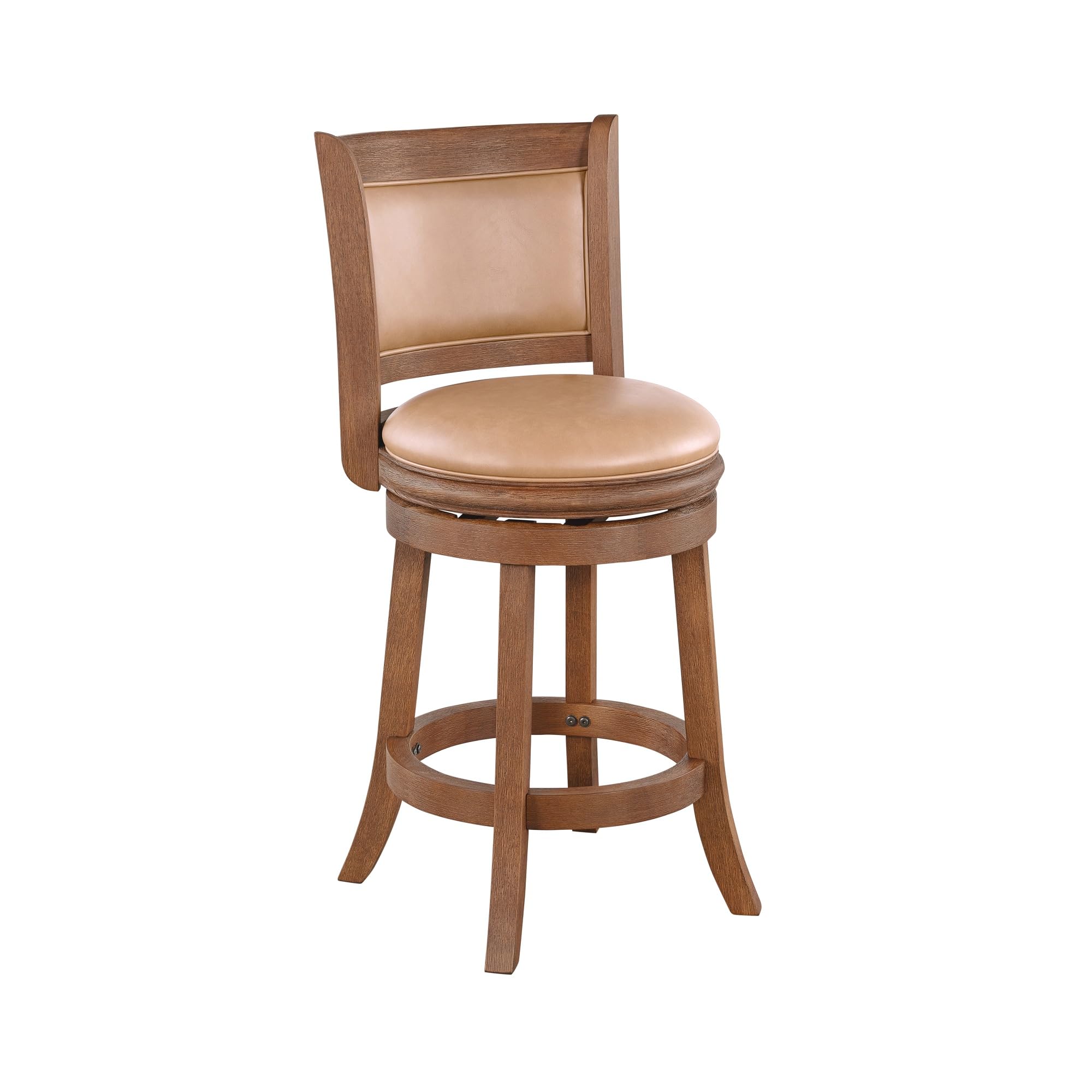 Augusta Swivel Counter Stool - Chestnut Wire-Brush