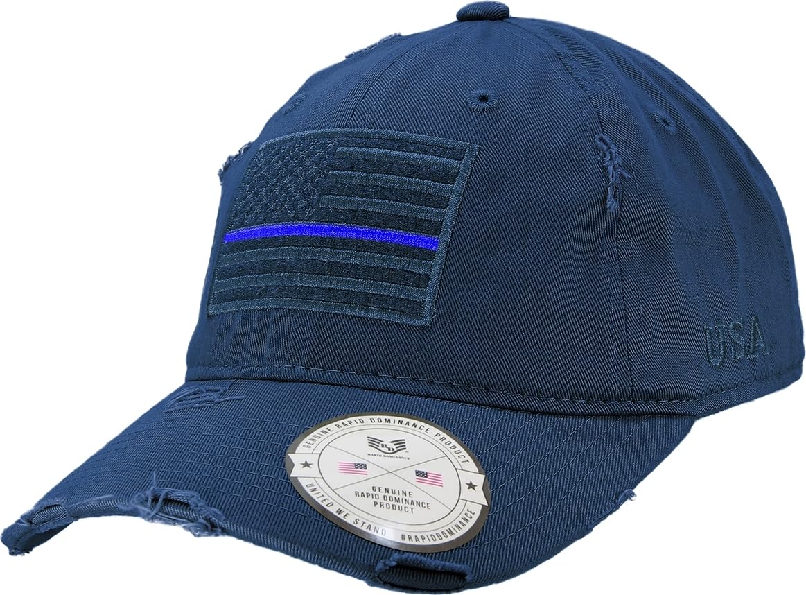 Vintage Thin Blue Line Patch Cap, Navy