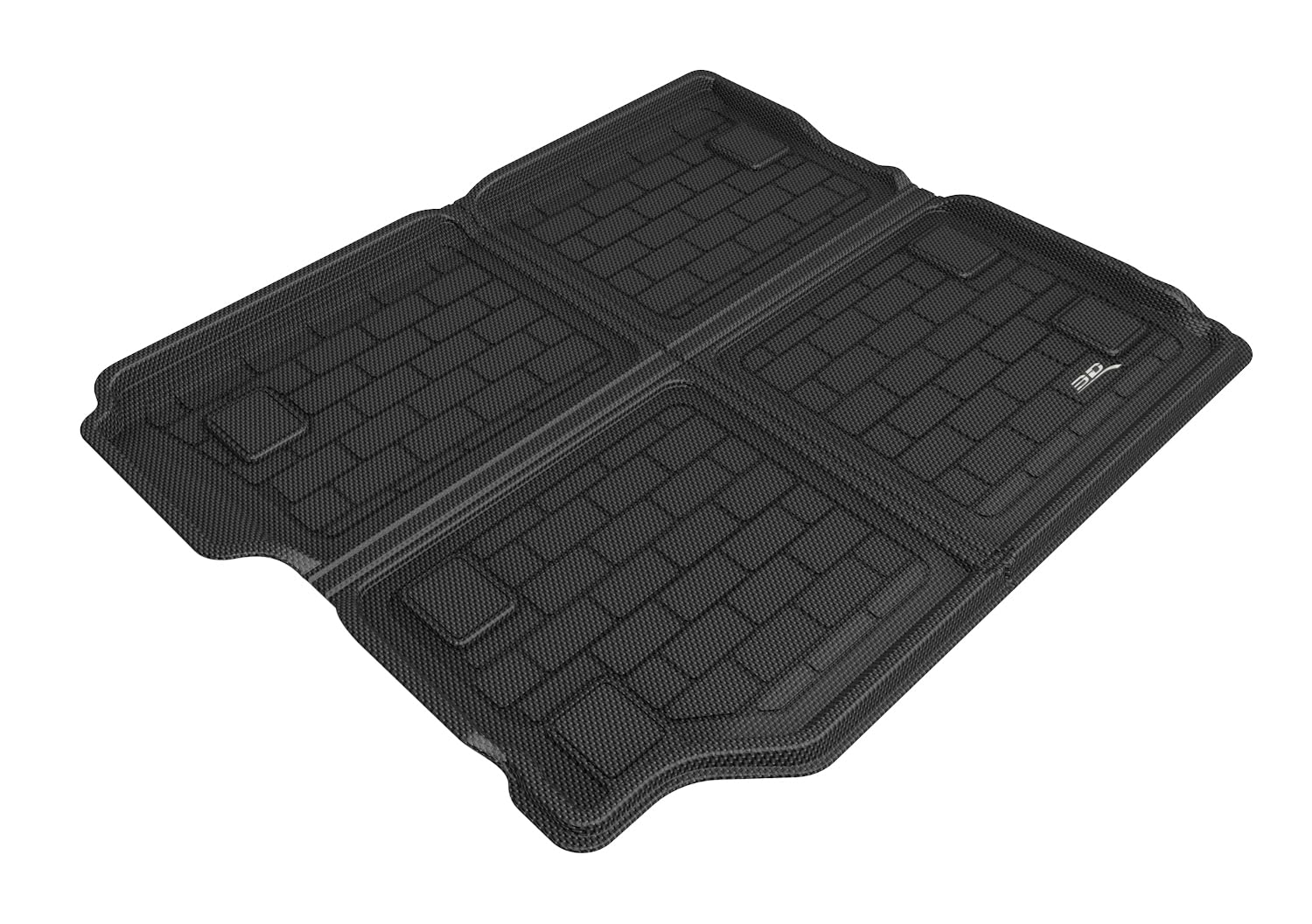 3D MAXpider JEEP WRANGLER UNLIMITED JL 2018-2022 WITH SUB WITH FLAT LOAD FLOOR CROSS FOLD KAGU BLACK CARGO LINER