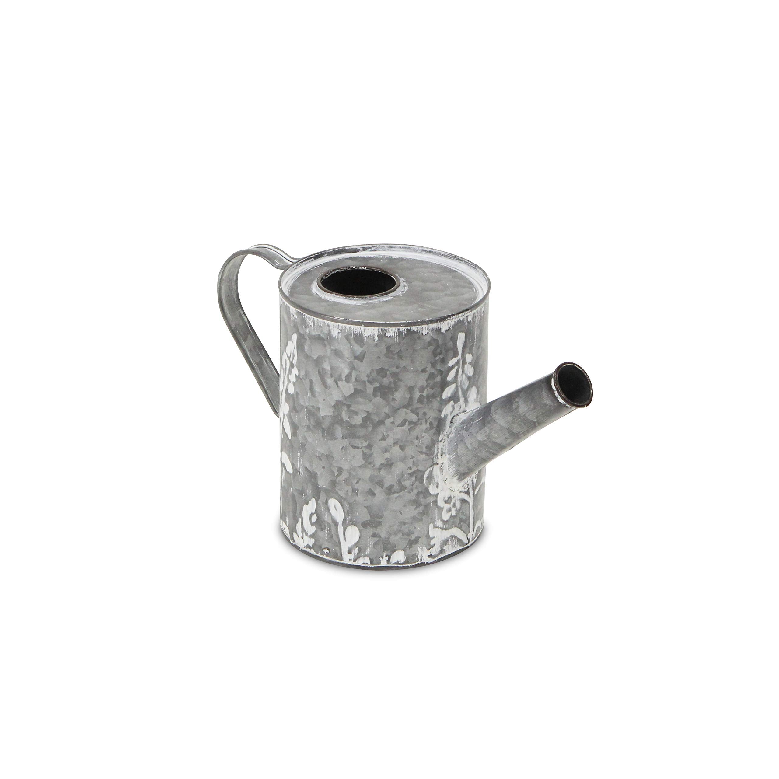 Marco Galvanized Garden Pattern Pitcher Decor - Small