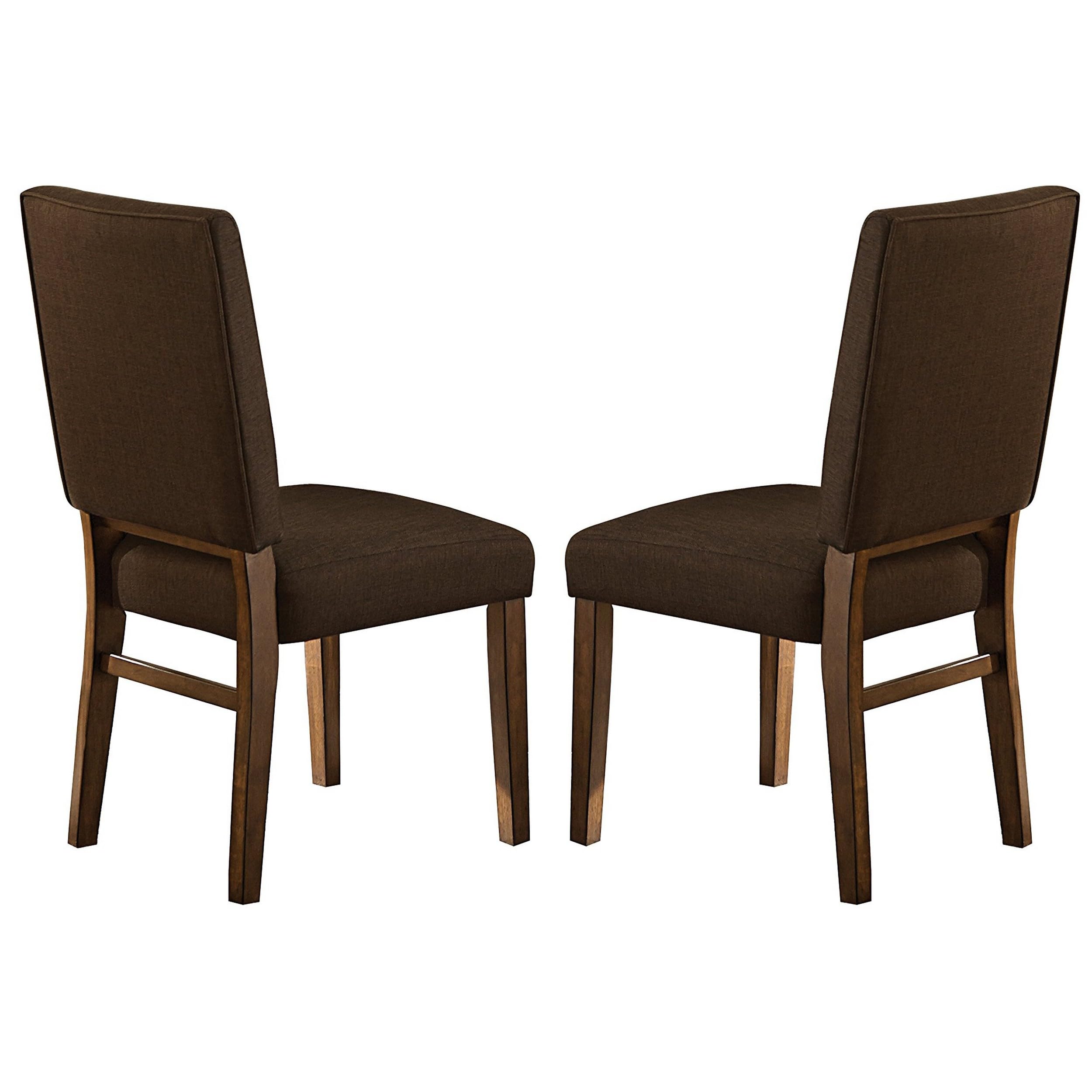 Benzara Wood & Fabric Dining Side Chair With Comfortable Padding, Set Of 2