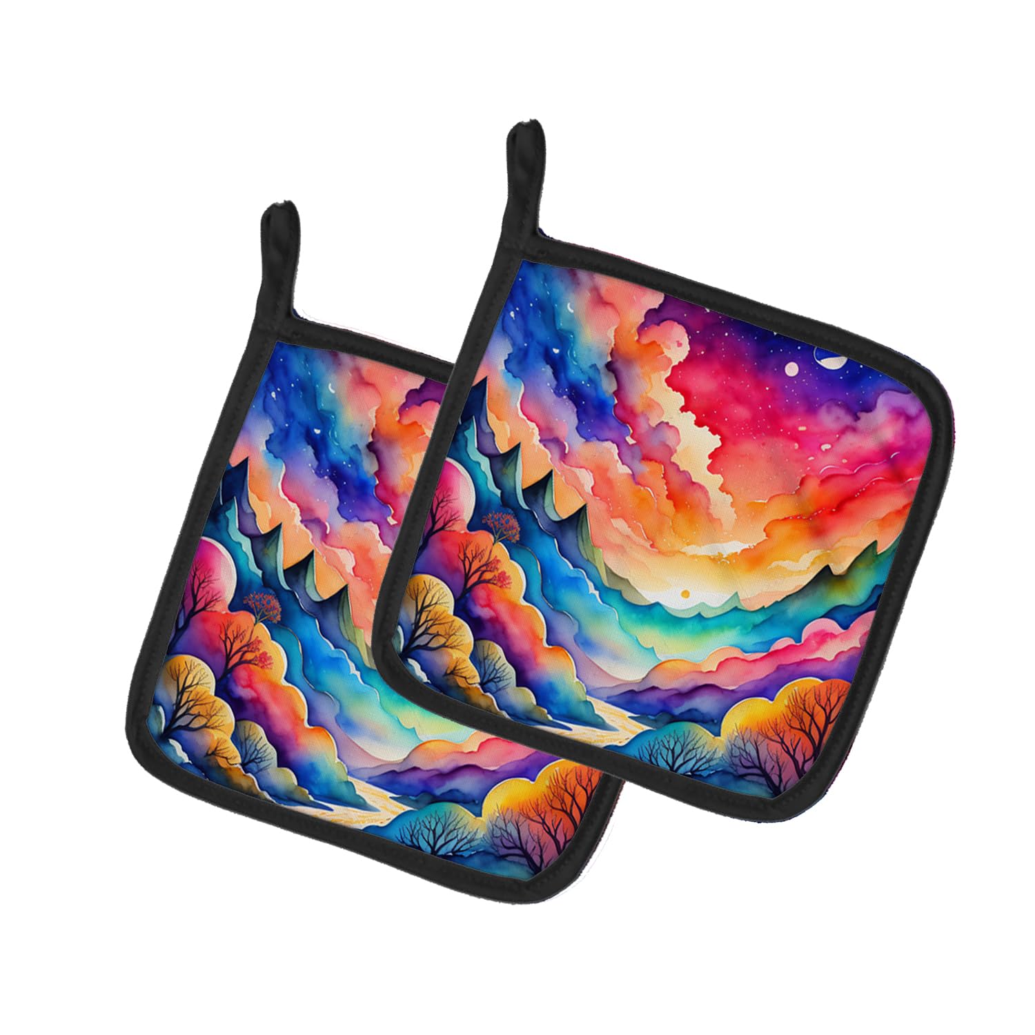 Colorful Amaranths Pair of Pot Holders