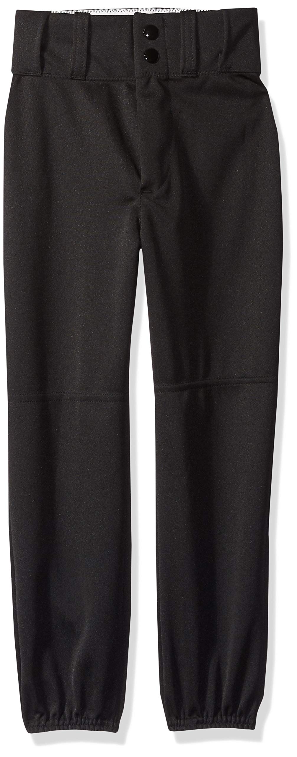 Alleson Ahtletic Boys Youth Elastic Bottom Baseball Pants, Black, X-Large