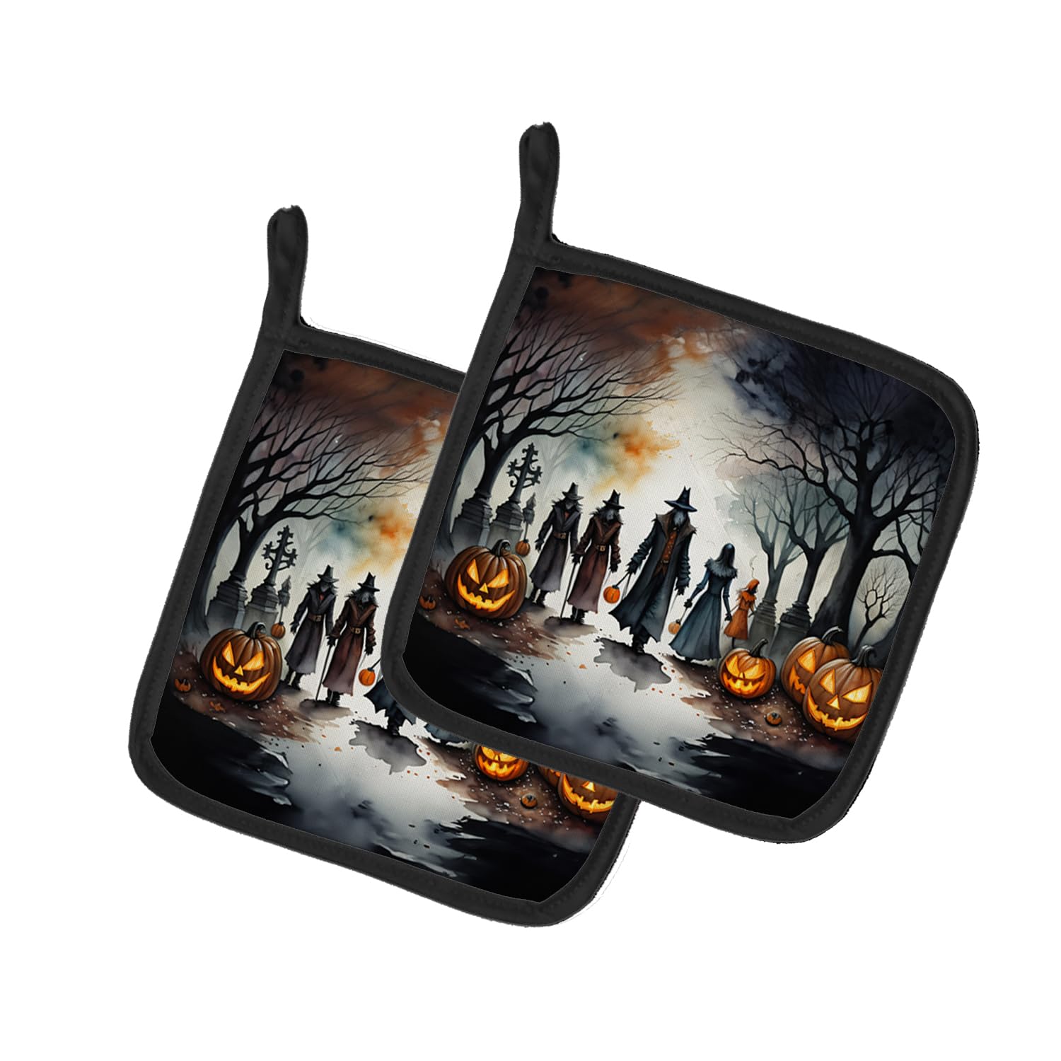 Vampires Spooky Halloween Pair of Pot Holders
