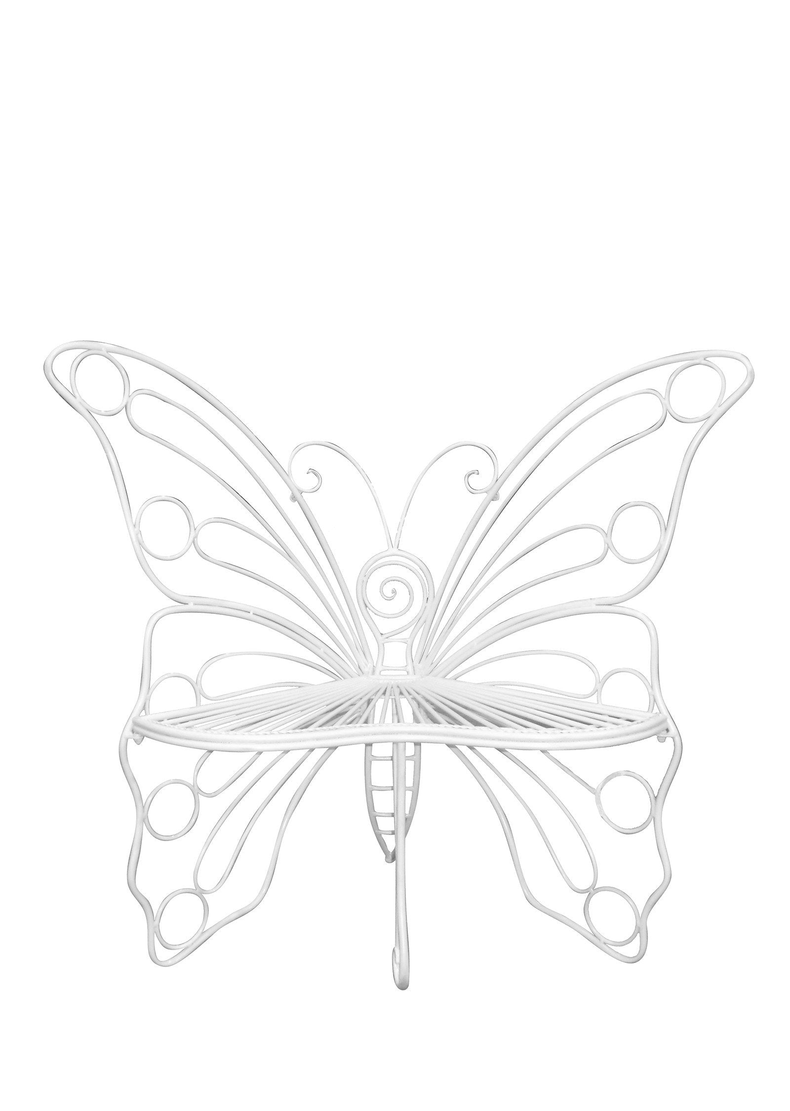 Hi-Line Gift Ltd 78617-WT White Butterfly Chair