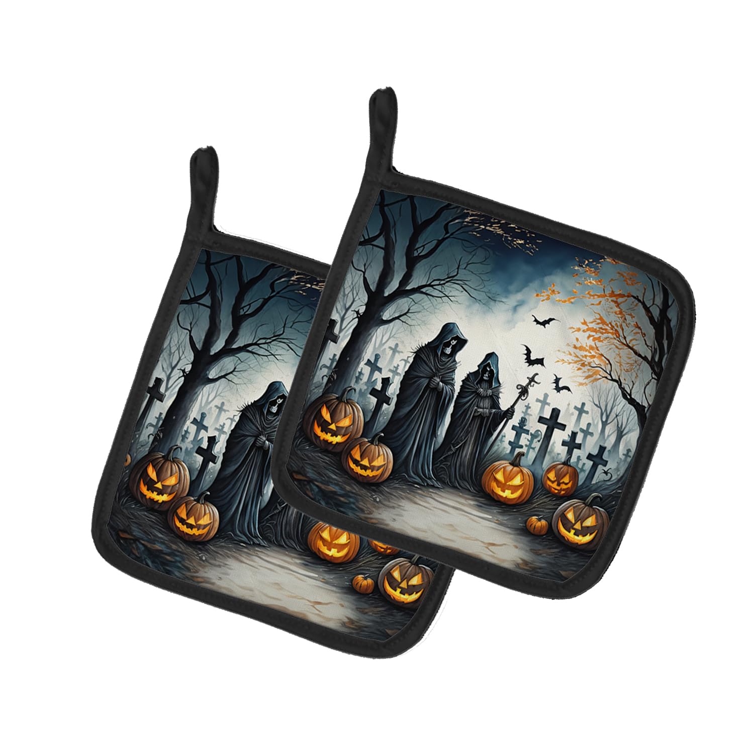 The Grim Reaper Spooky Halloween Pair of Pot Holders