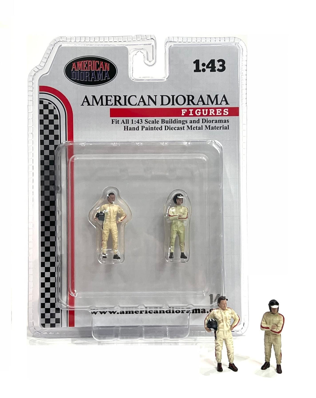 American Diorama Racing Legend 1960S Theme (Set Of 2) Diecast Figures For 1/43 Scale Models Ad-76448