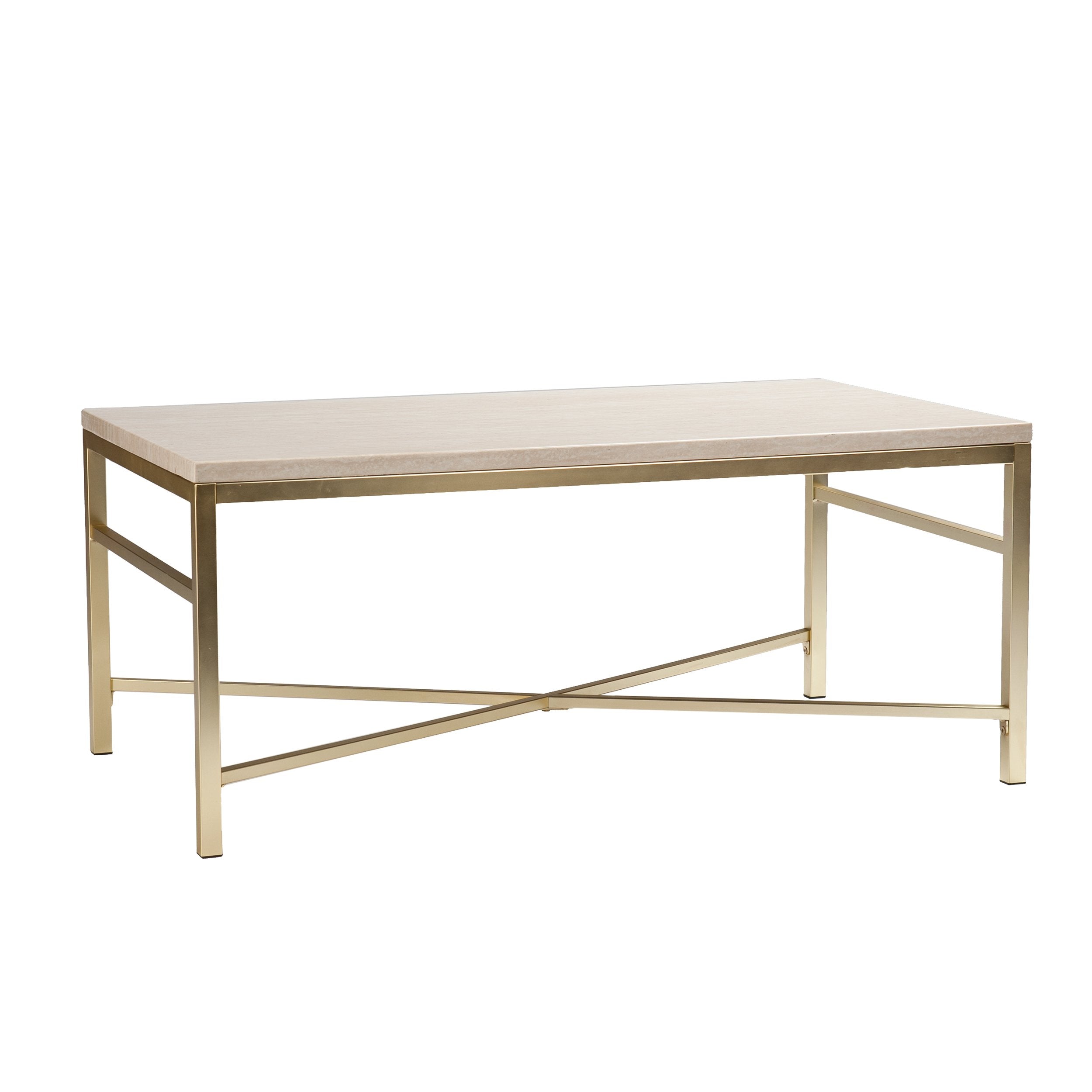 Orinda Faux Stone Cocktail Table - Travertine