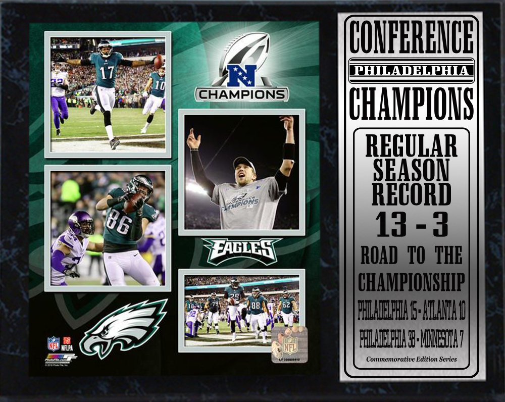 12x15 Stat Plaque - 2018 NFC Champion Philadelphia Eagles