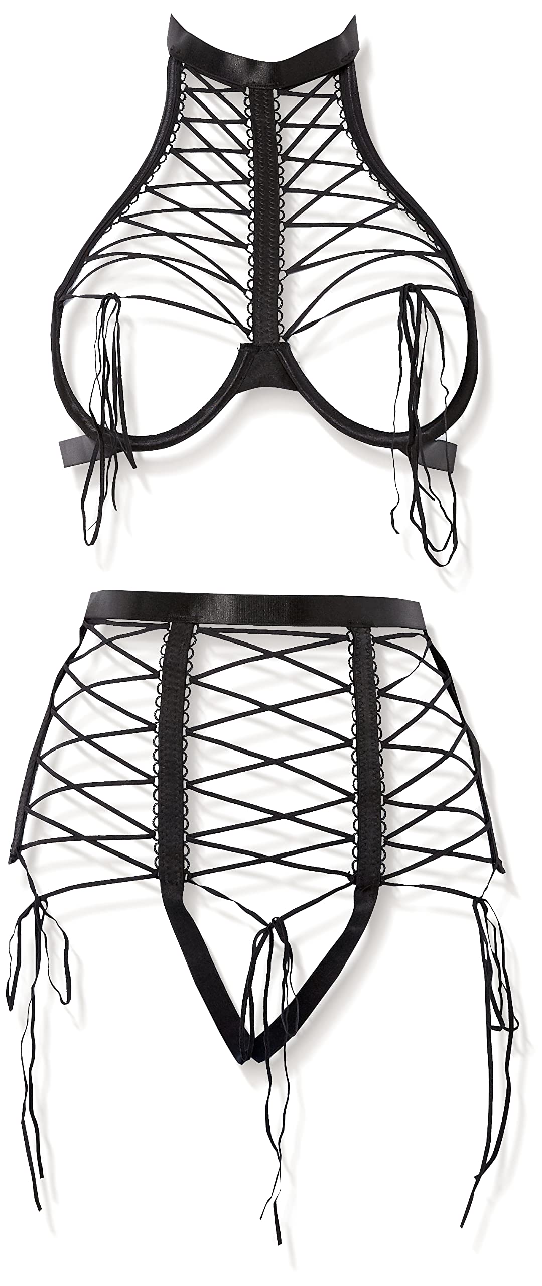 Coquette Lace-up Bra Set