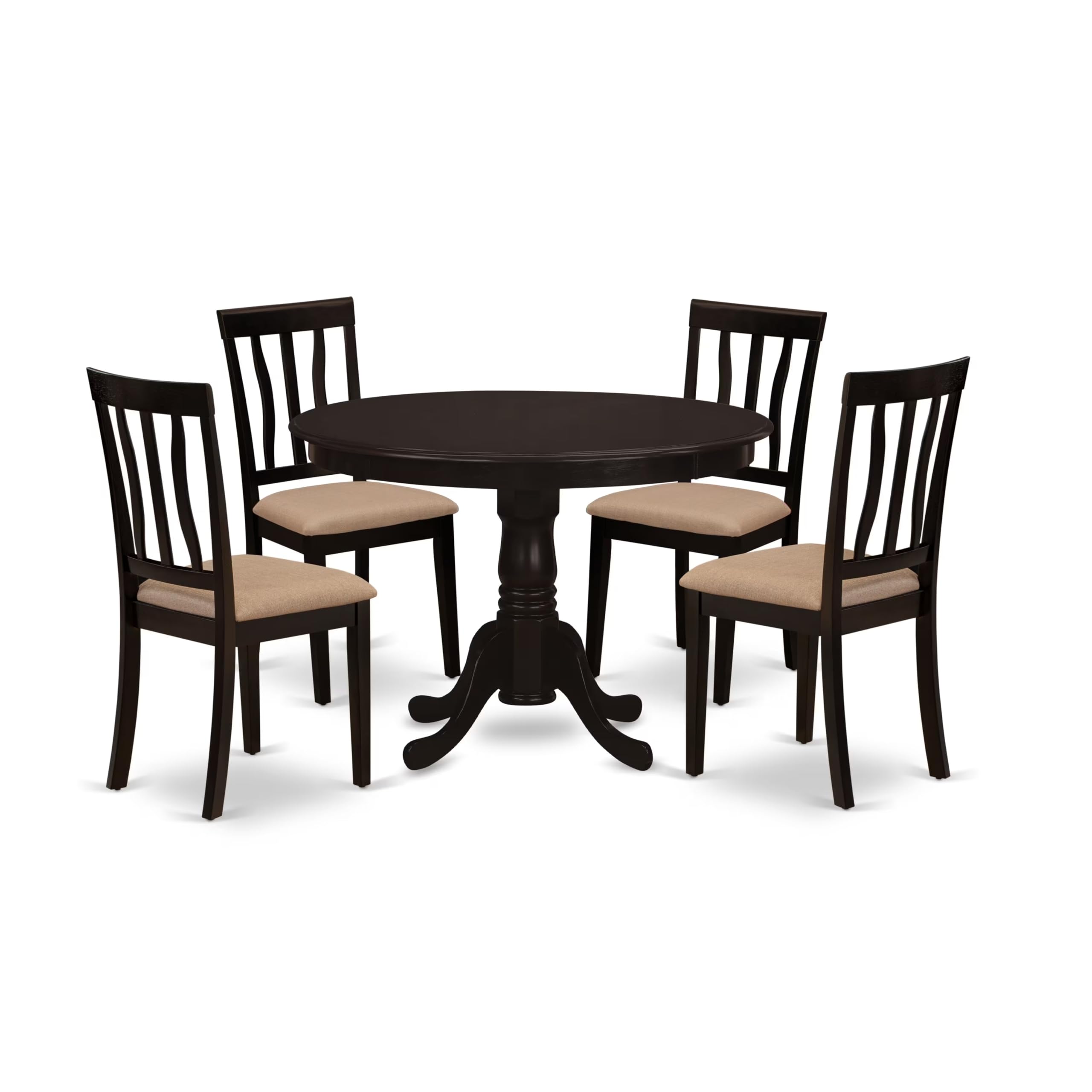 HLAN5-CAP-C 5 Pc Kitchen Table set-Dining Table and 4 Dinette Chairs.