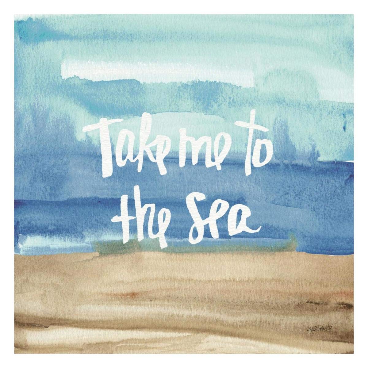 Coastal Breeze Quotes II -Paper Art-26x26”