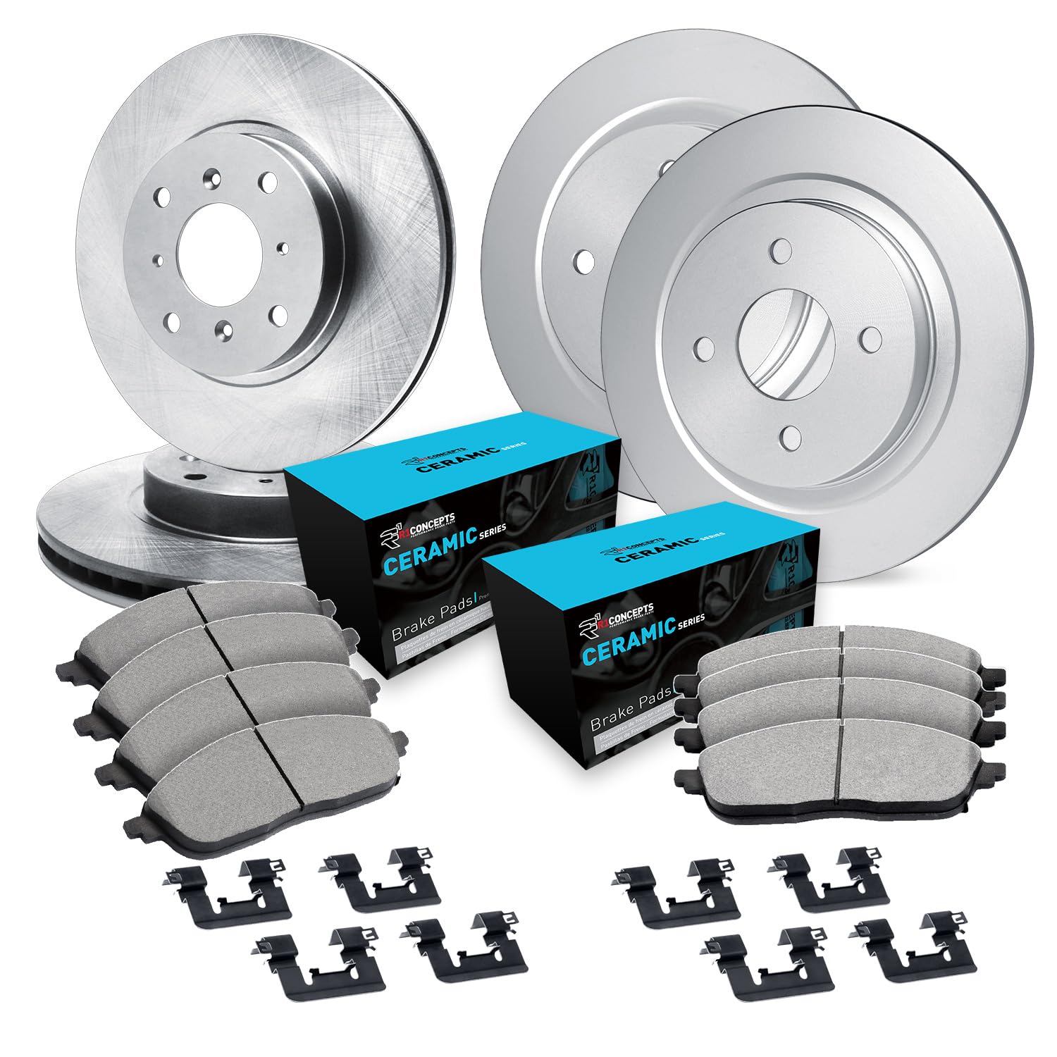 R1 Concepts Disc Brake Rotor Set with Ceramic Pads and Hardware WFWH2-59011