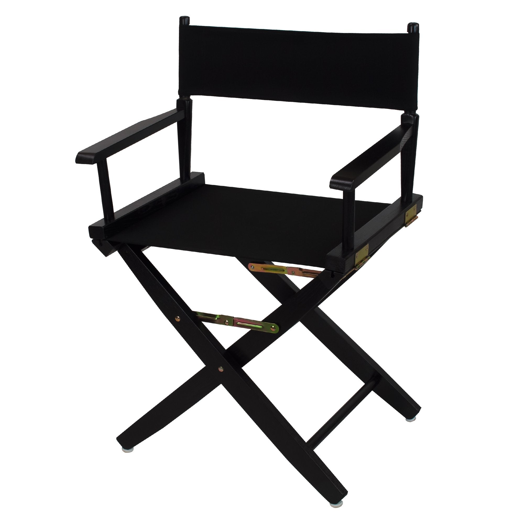 Extra-Wide Premium 18  Directors Chair Black Frame W/Black Color Cover