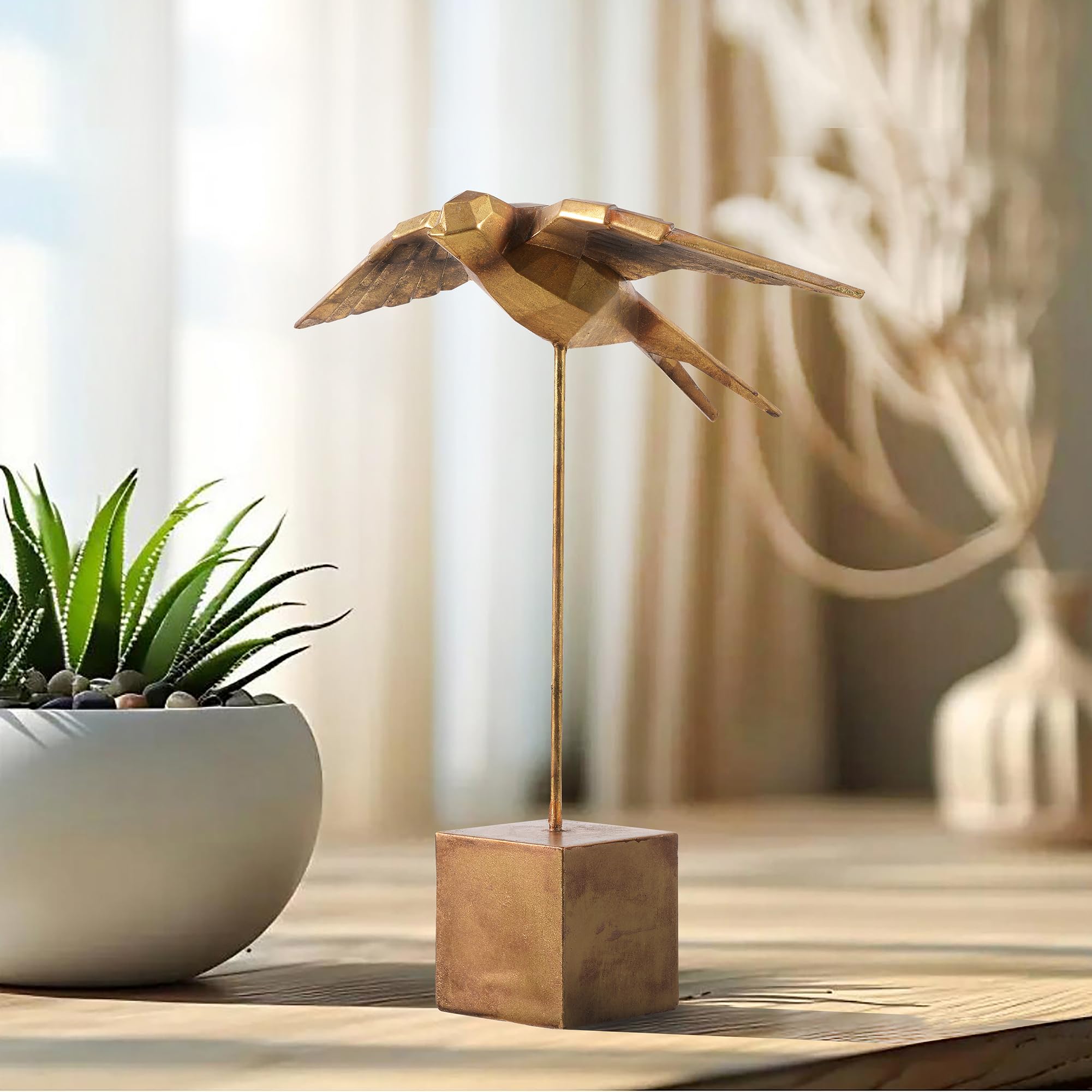Hi-Line Gift Ltd 53001 Resin Swallow Statue Home Tabletop Decor