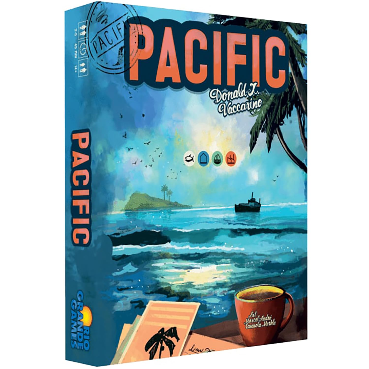 Rio Grande Games Pacific: Simultaneous Play Strategy Board Game, Card Drafting Economy, 2-5 Players, Ages 14+