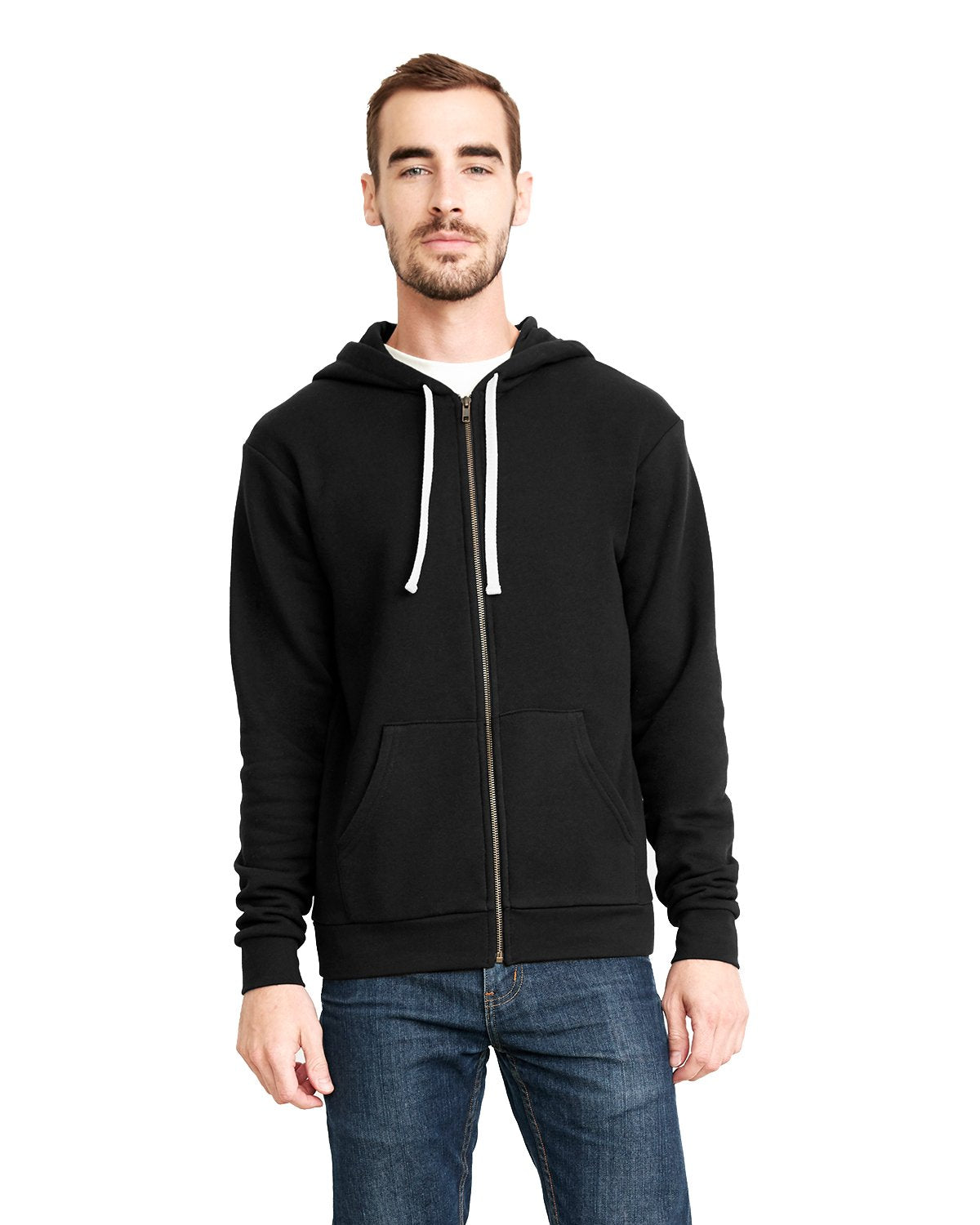 Next Level Unisex Zip Hoodie - Black, M