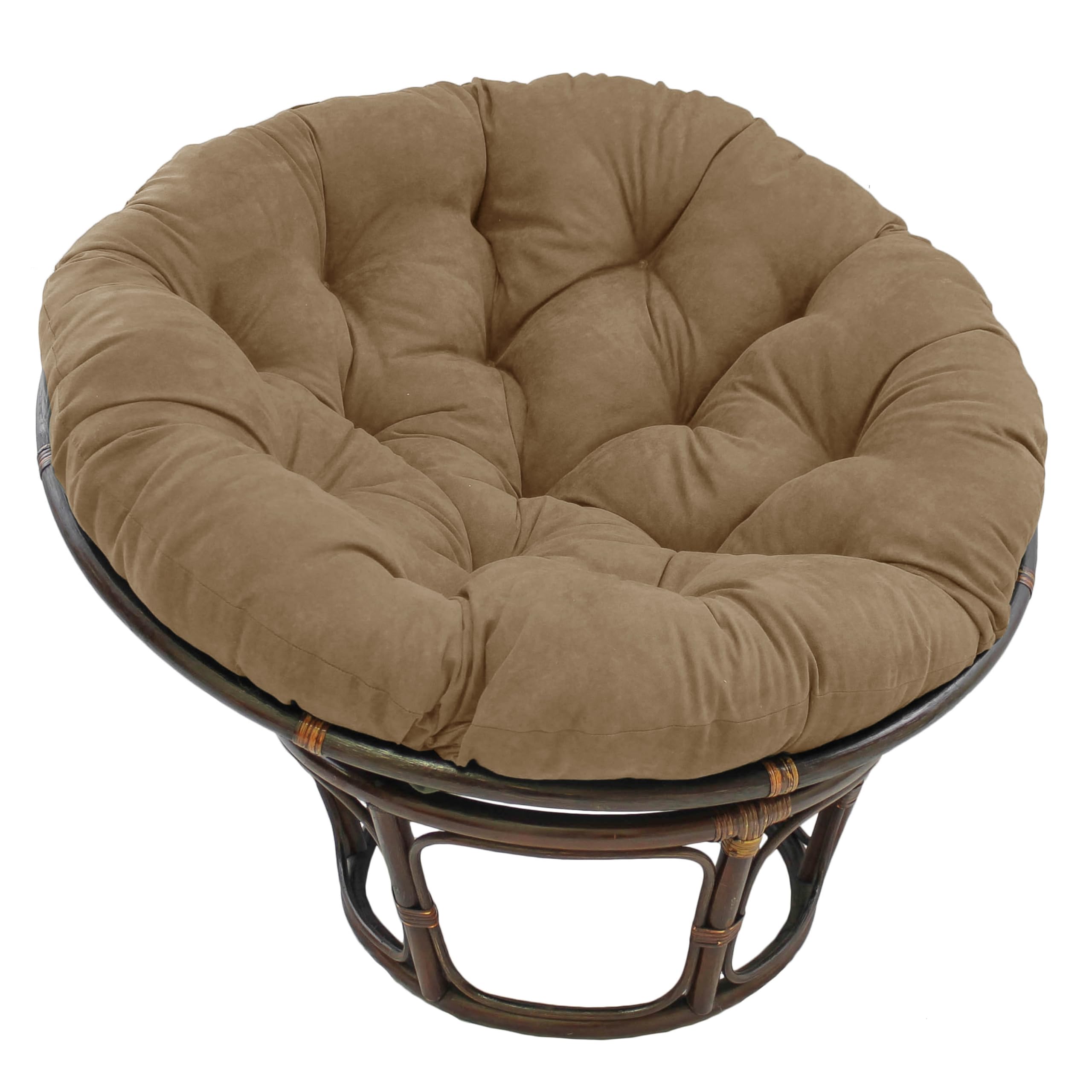 44-inch Solid Micro Suede Papasan Cushion (Fits 42-inch Papasan Frame) - Java